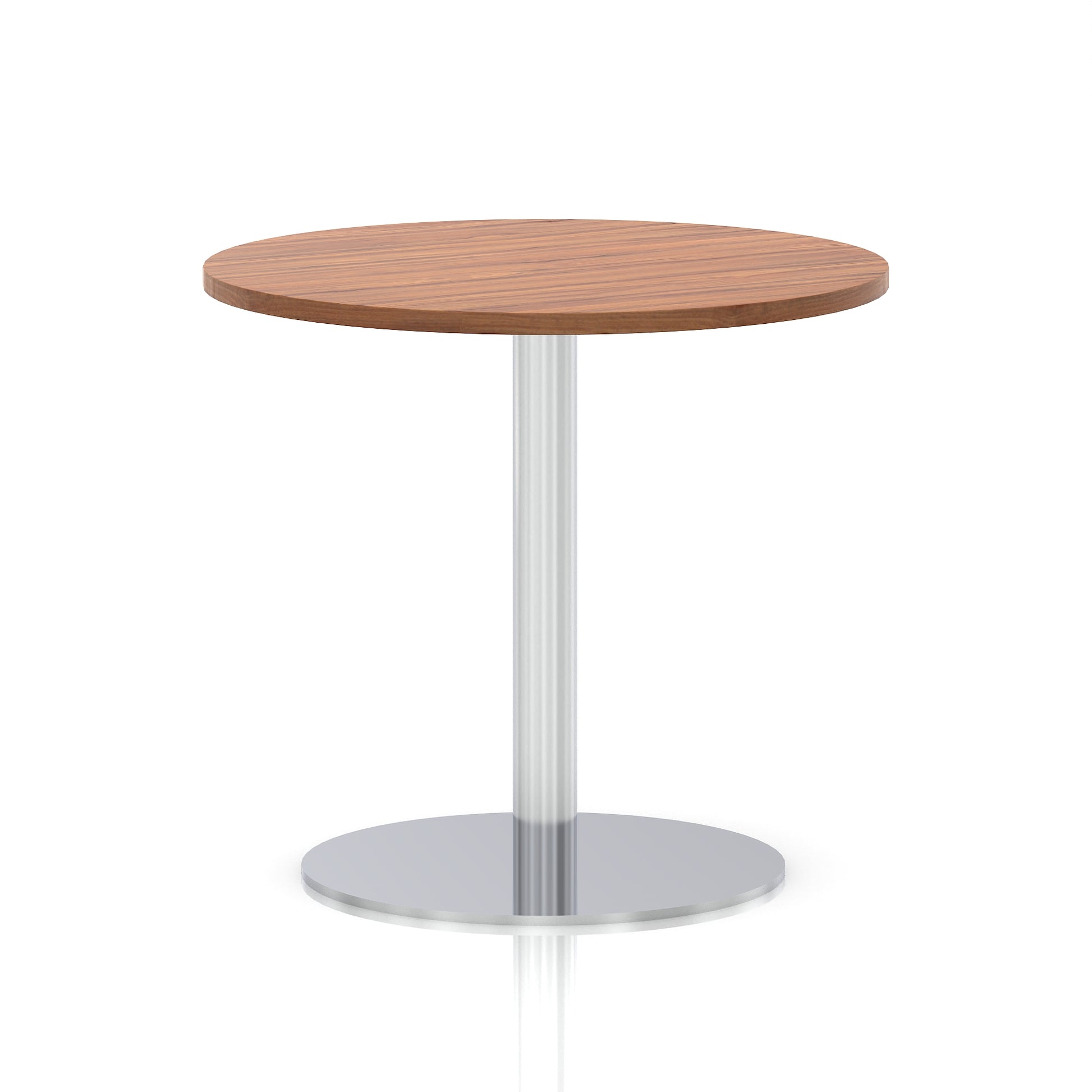 Italia Round Poseur Table Silver Leg