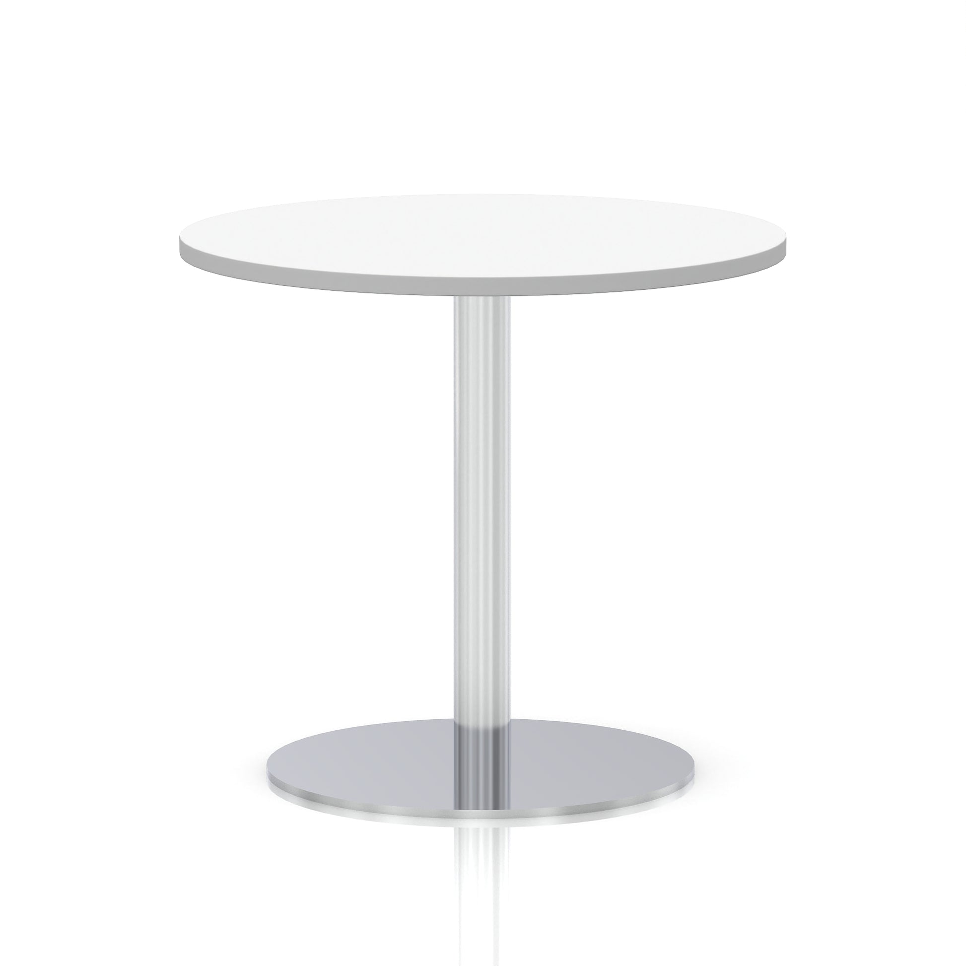 Italia Round Poseur Table Silver Leg