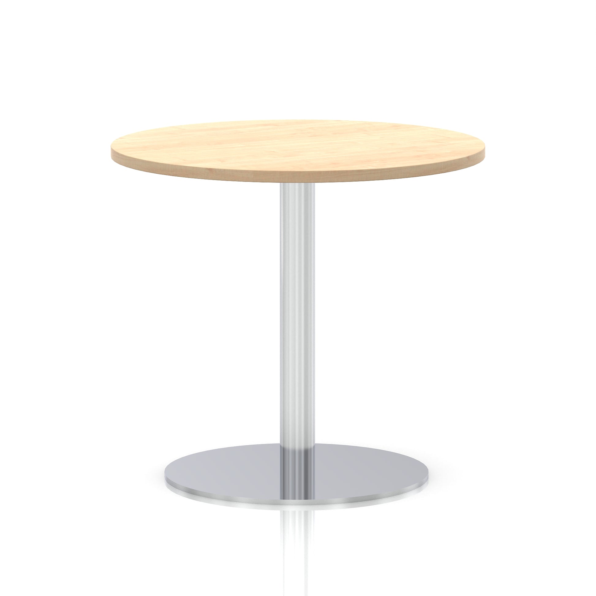 Italia Round Poseur Table Silver Leg
