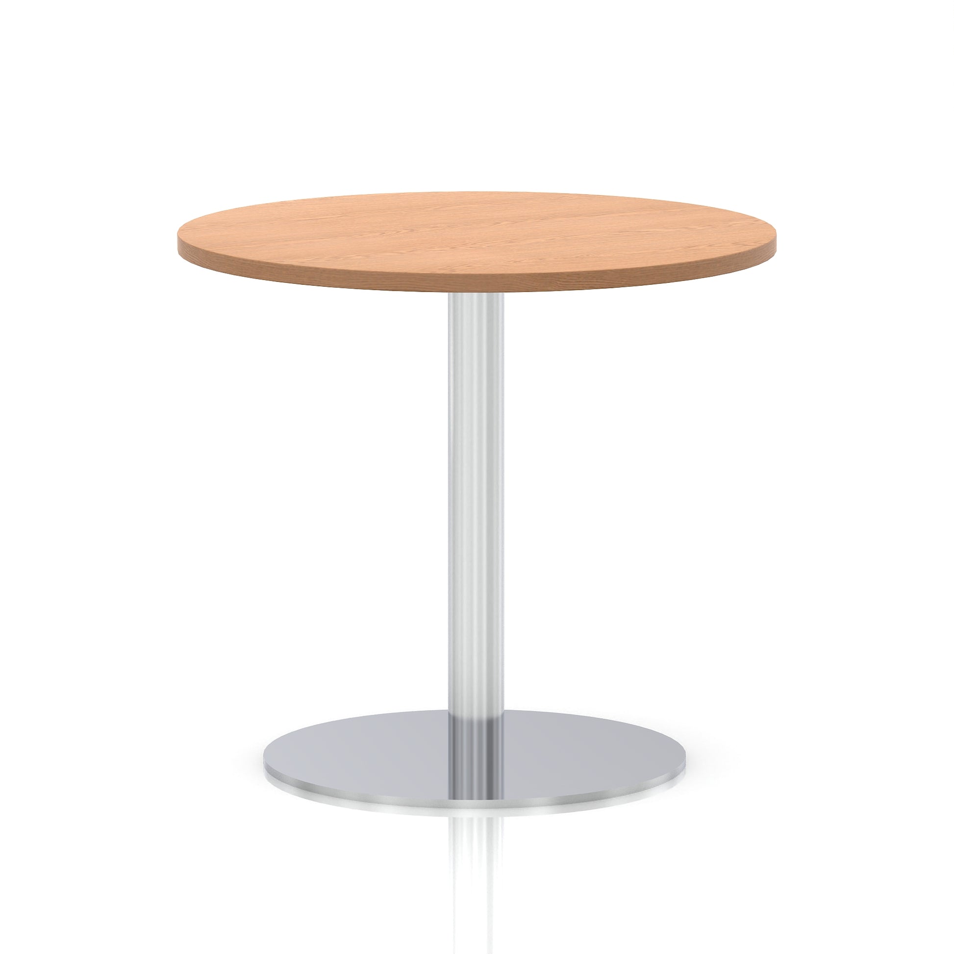 Italia Round Poseur Table Silver Leg