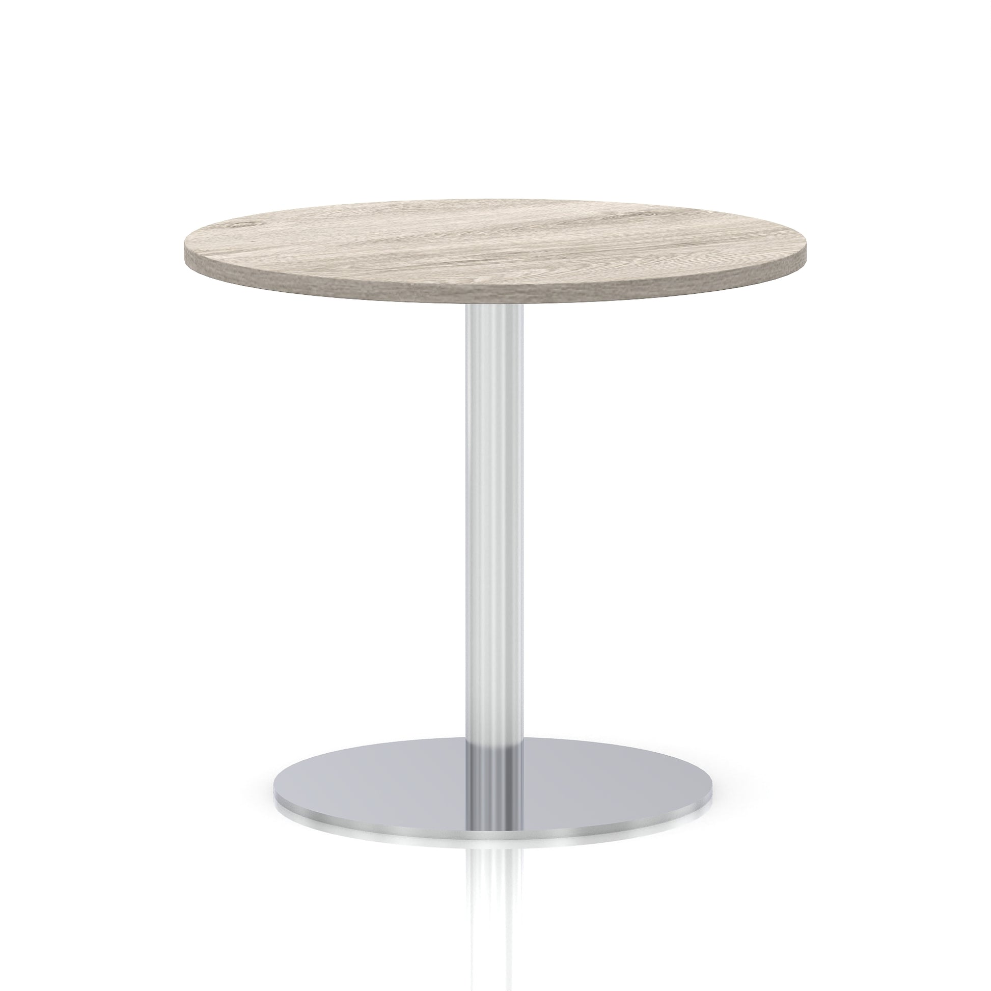 Italia Round Poseur Table Silver Leg
