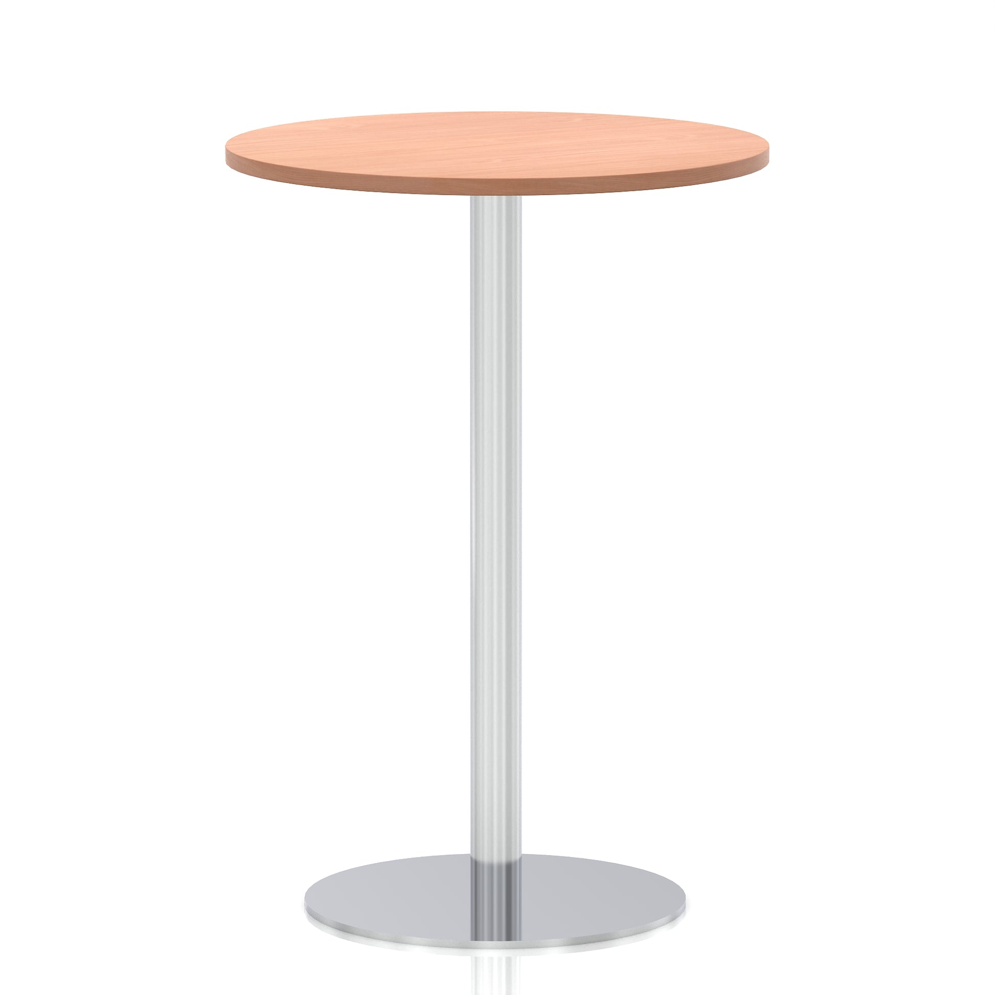 Italia Round Poseur Table Silver Leg