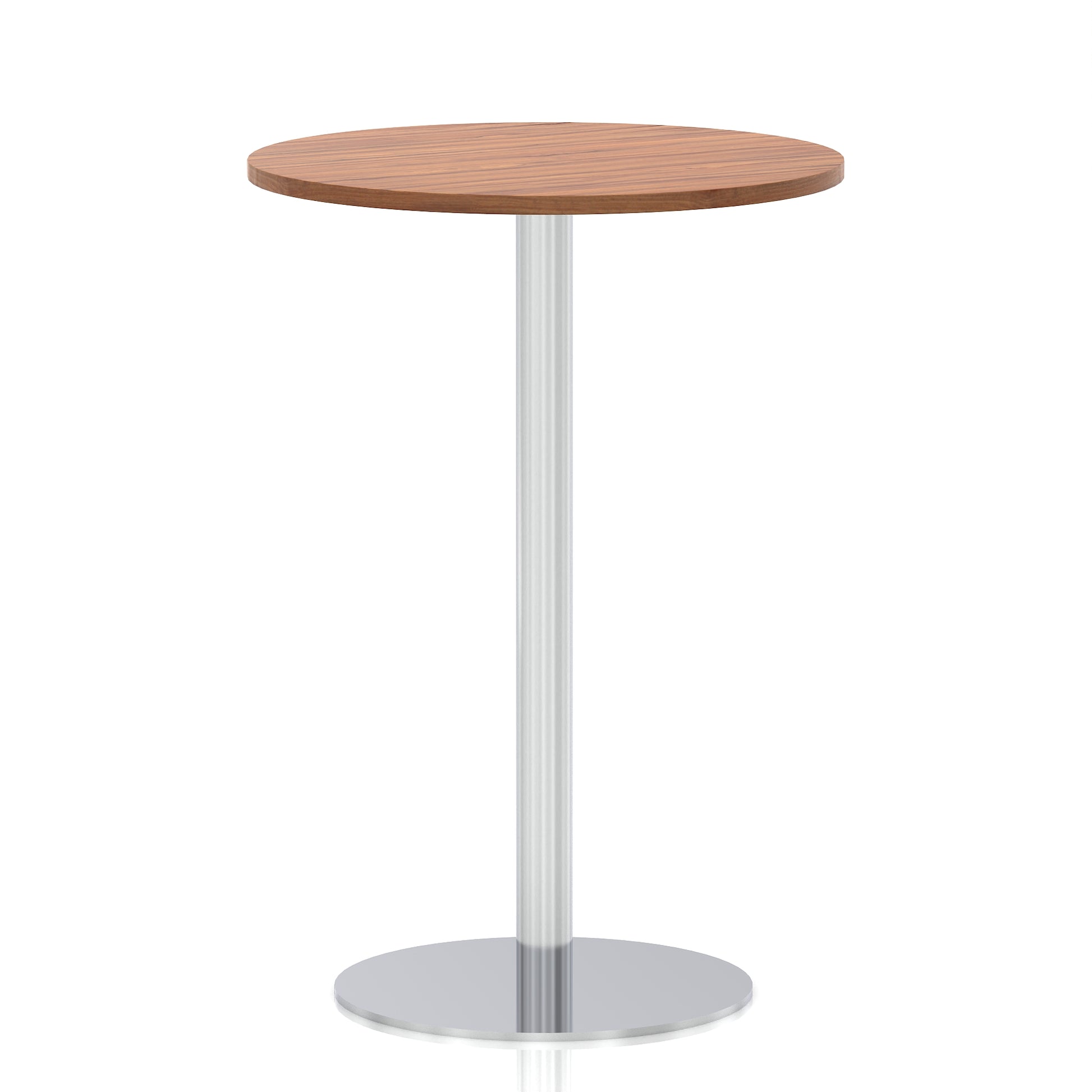 Italia Round Poseur Table Silver Leg