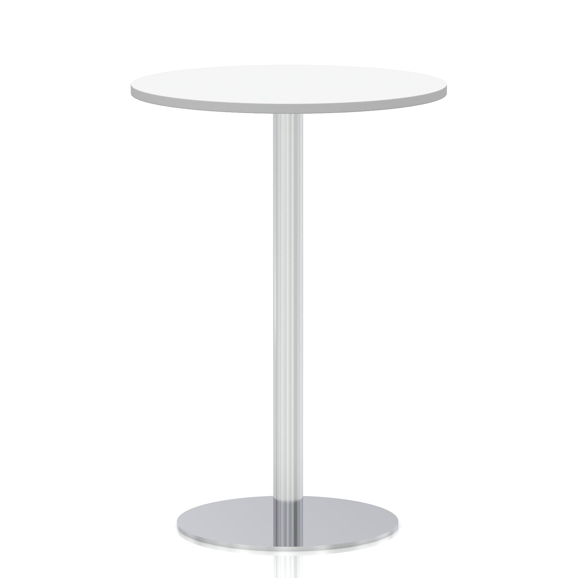 Italia Round Poseur Table Silver Leg