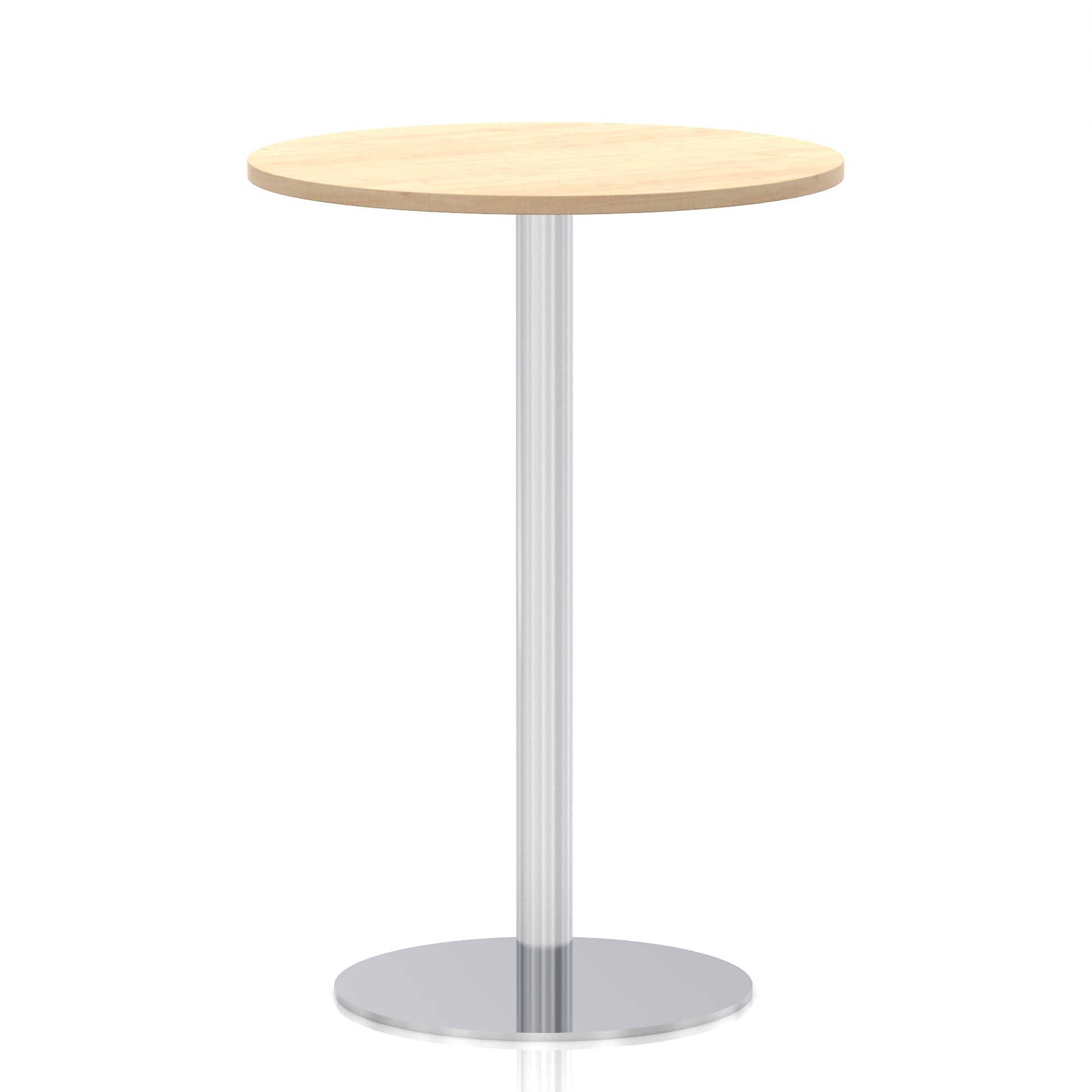 Italia Round Poseur Table Silver Leg