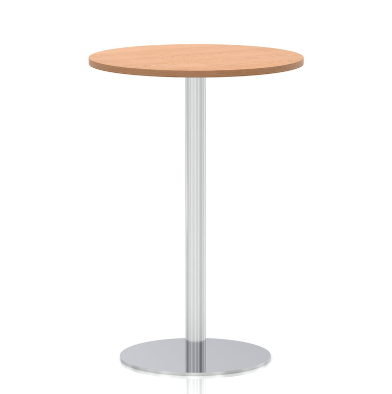 Italia Round Poseur Table Silver Leg