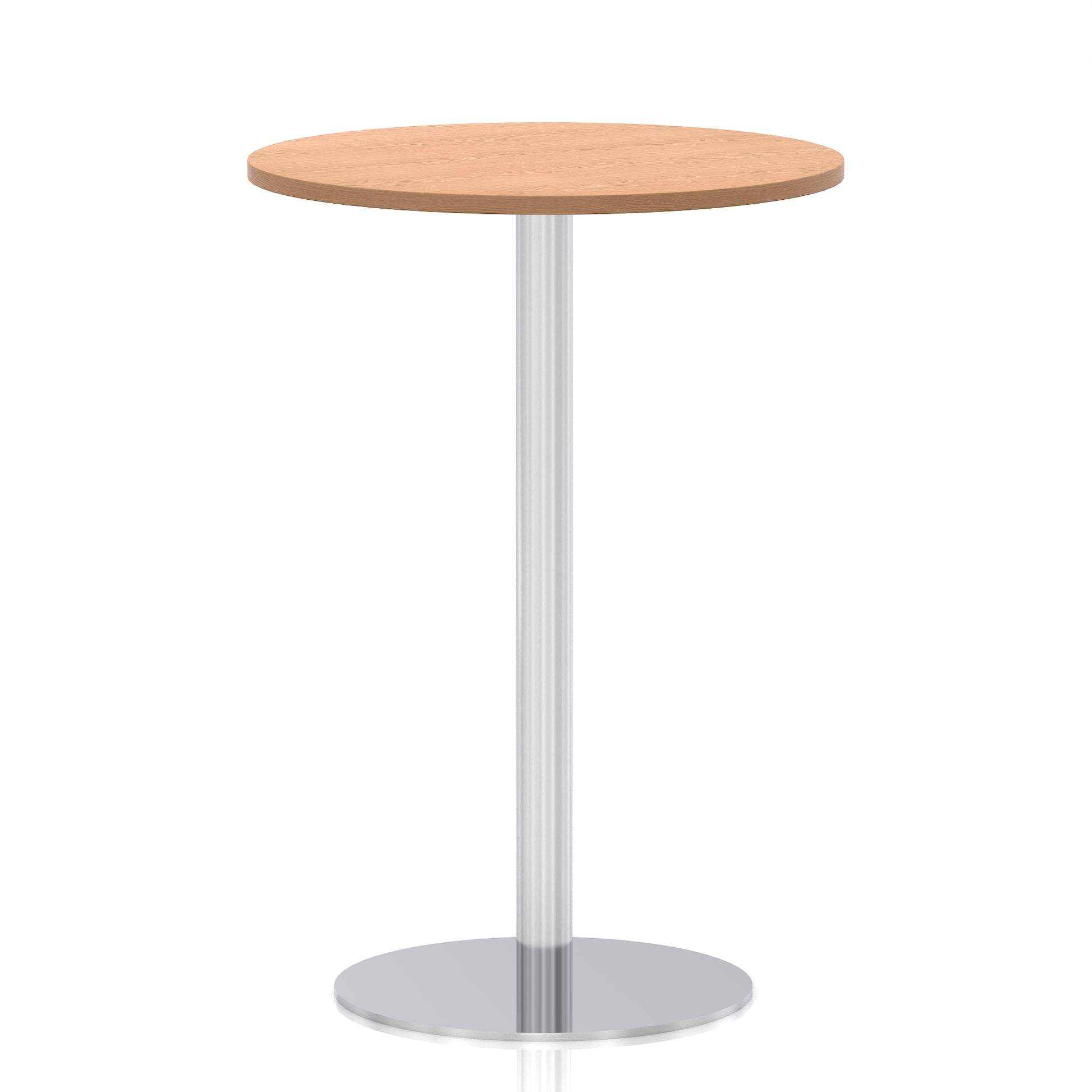 Italia Round Poseur Table Silver Leg