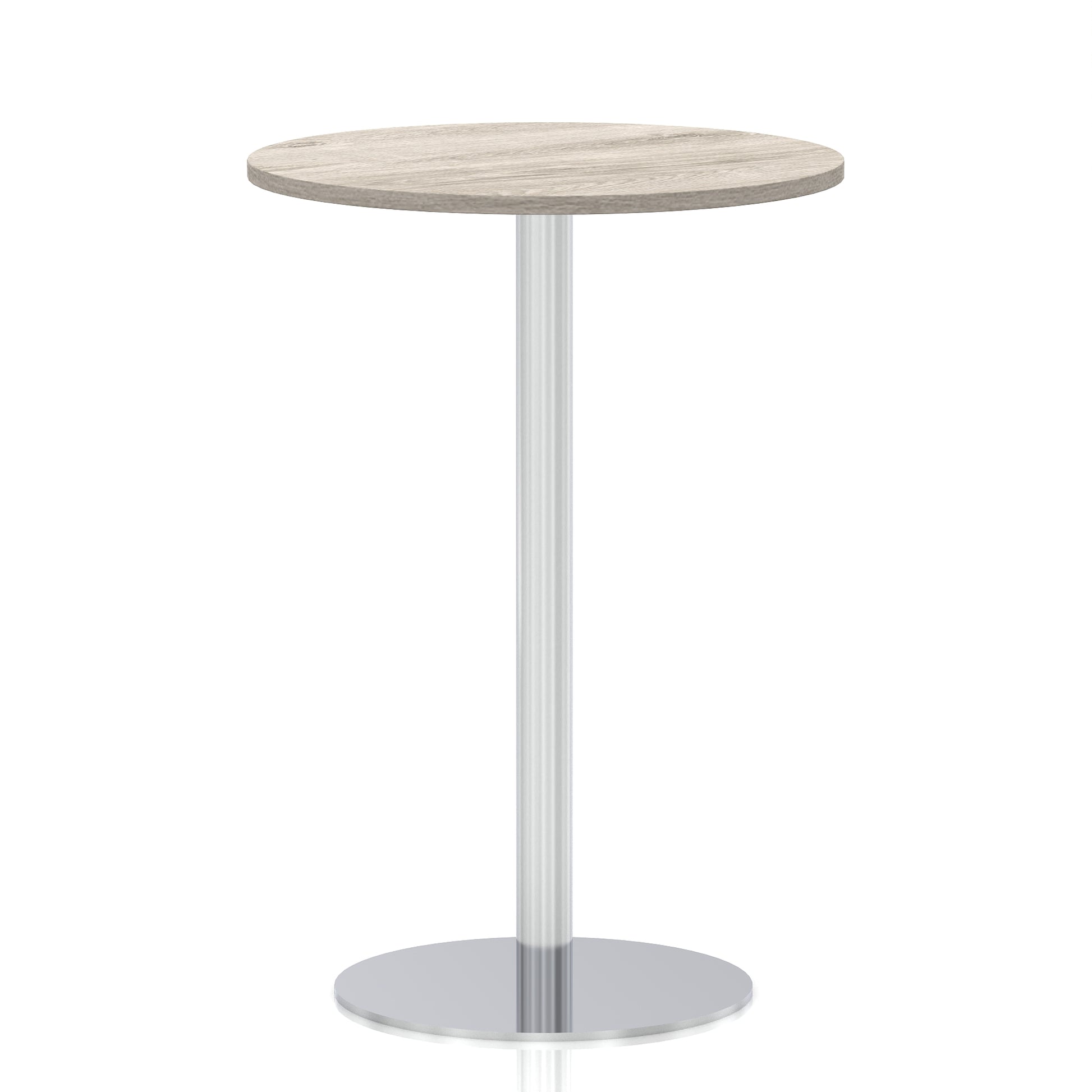 Italia Round Poseur Table Silver Leg