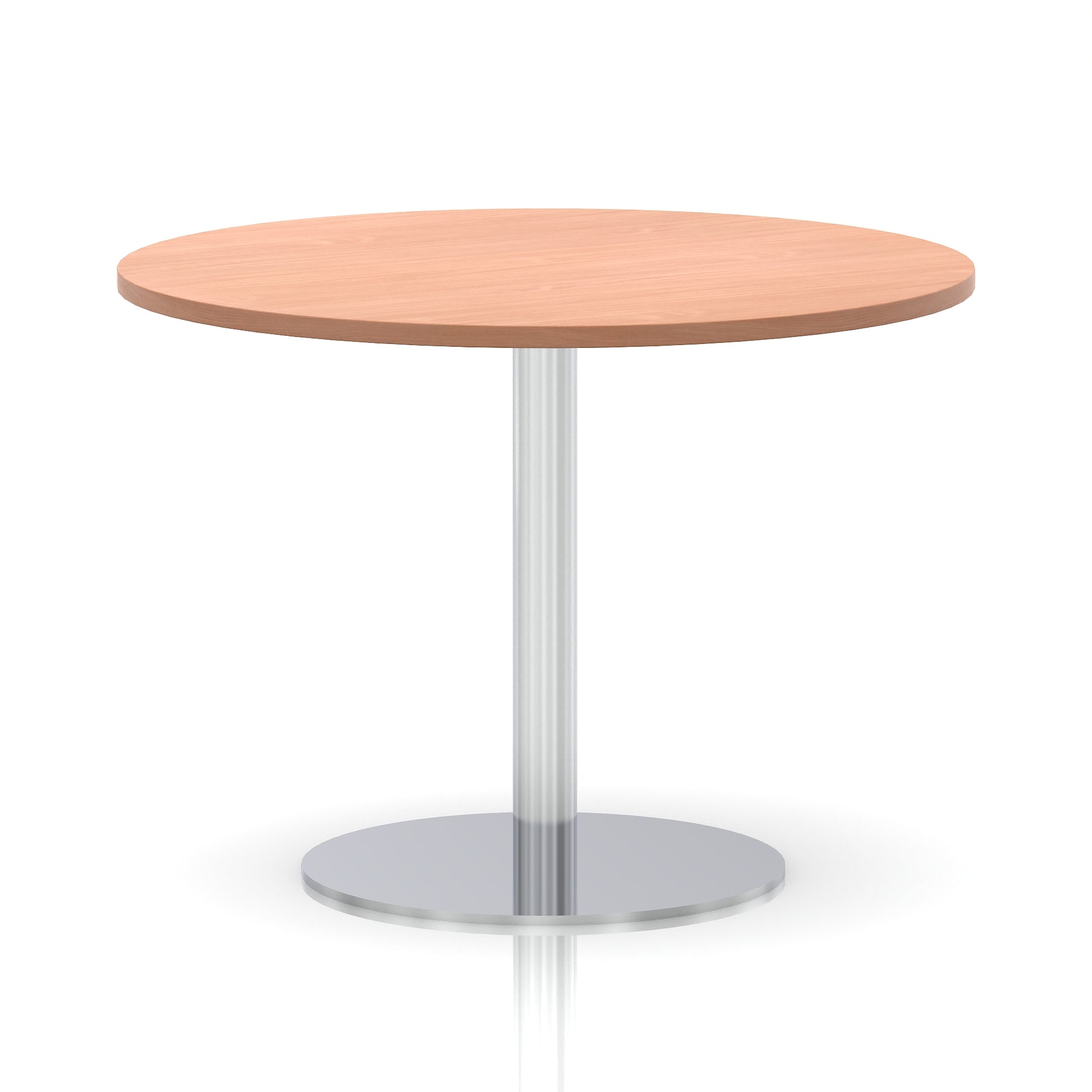 Italia Round Poseur Table Silver Leg
