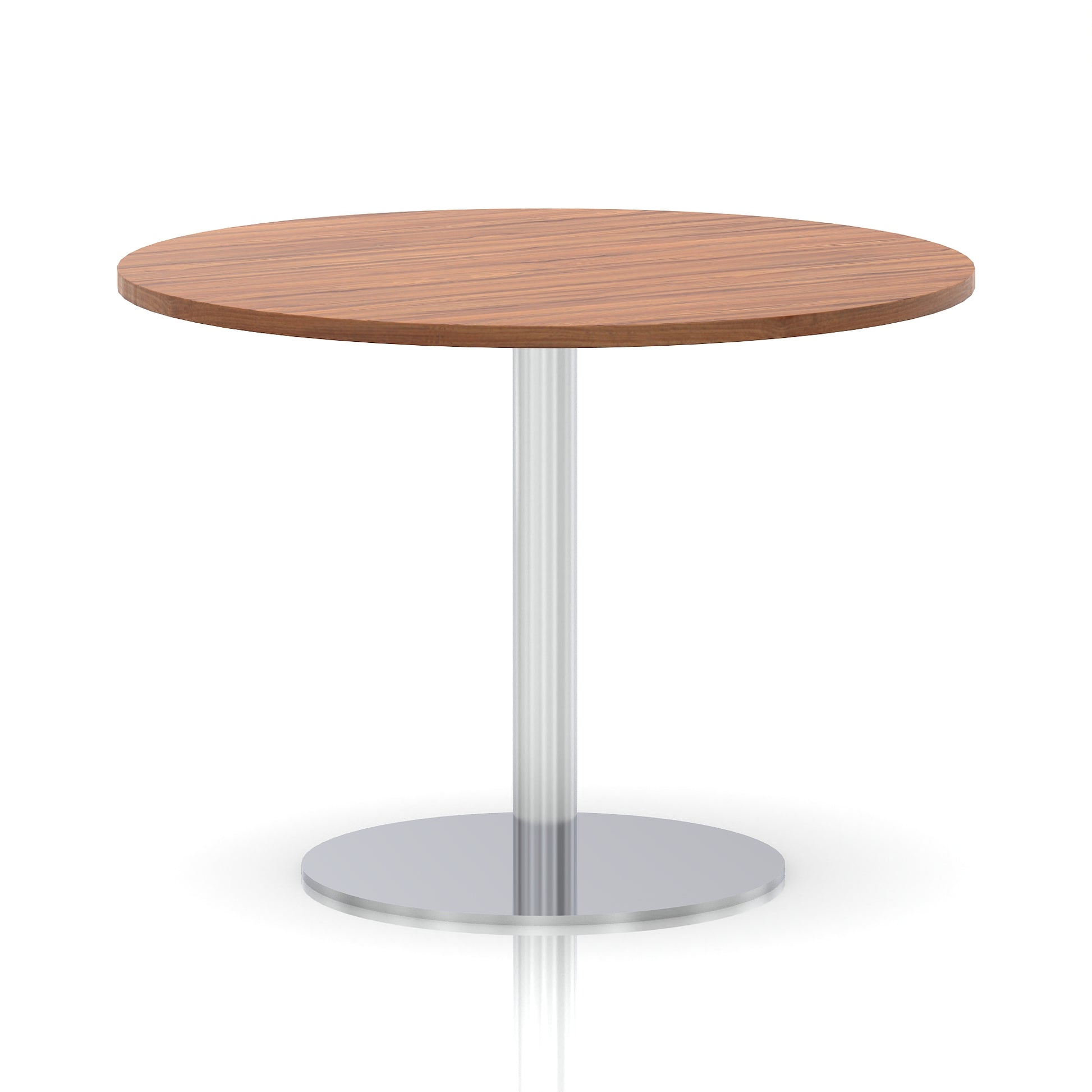 Italia Round Poseur Table Silver Leg