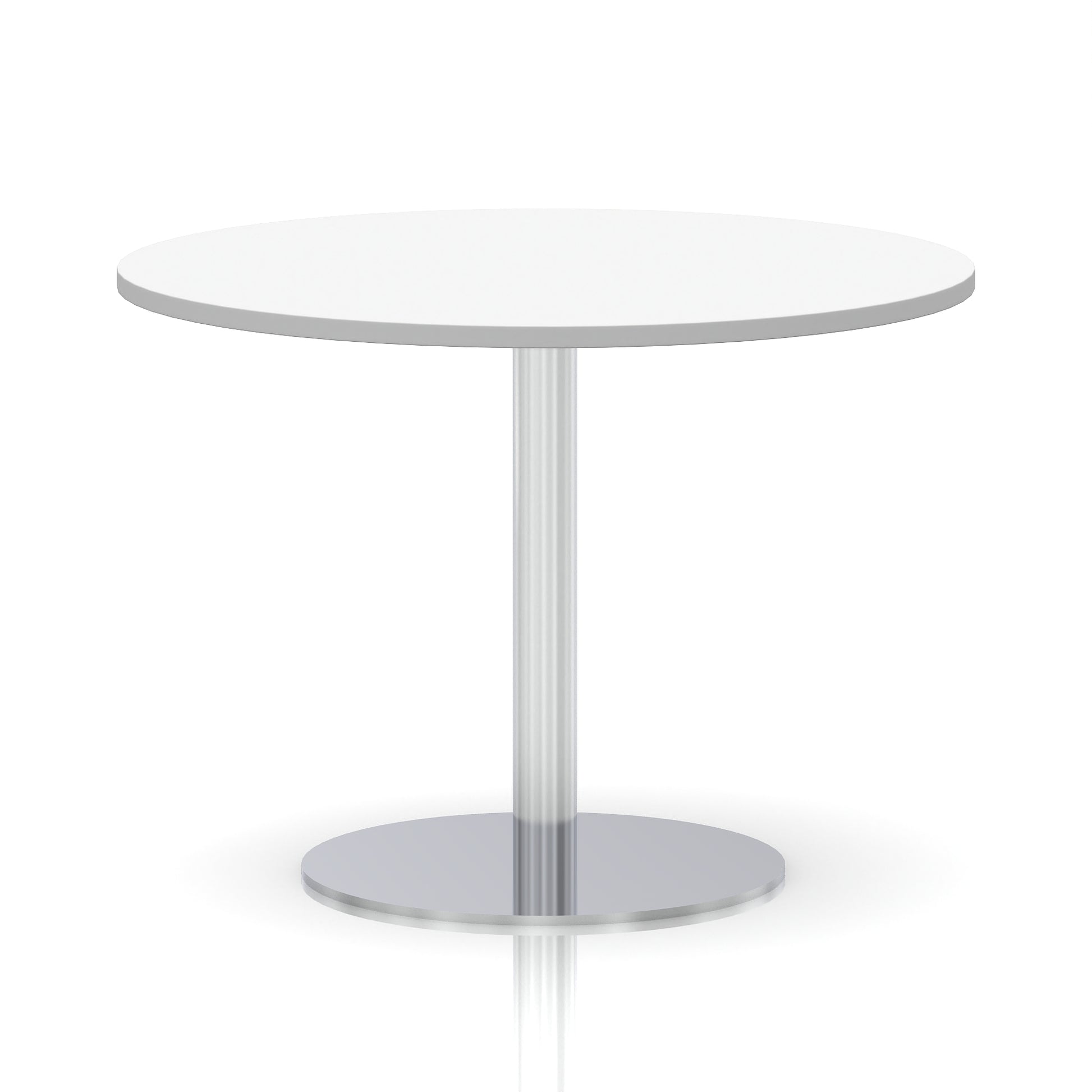 Italia Round Poseur Table Silver Leg