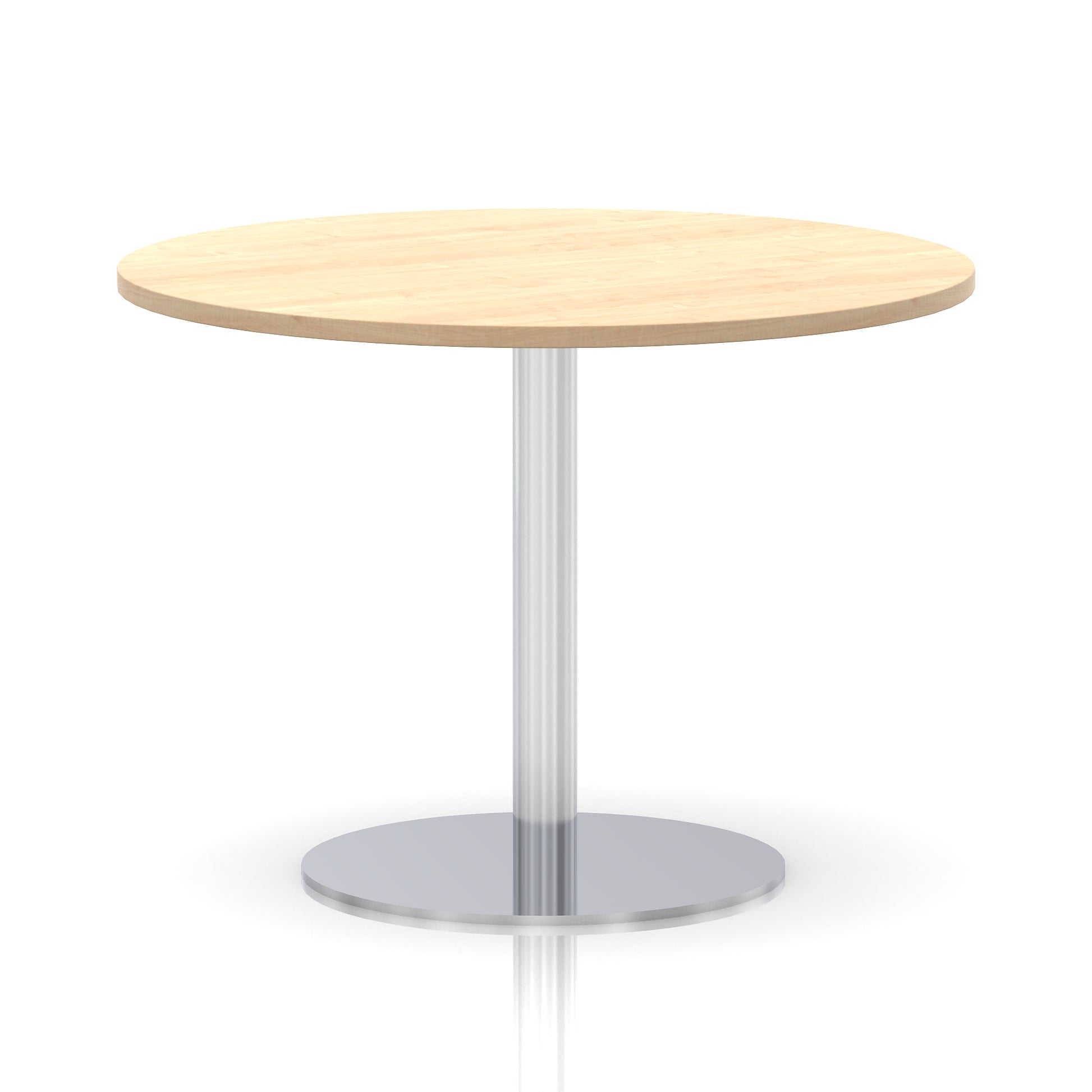 Italia Round Poseur Table Silver Leg