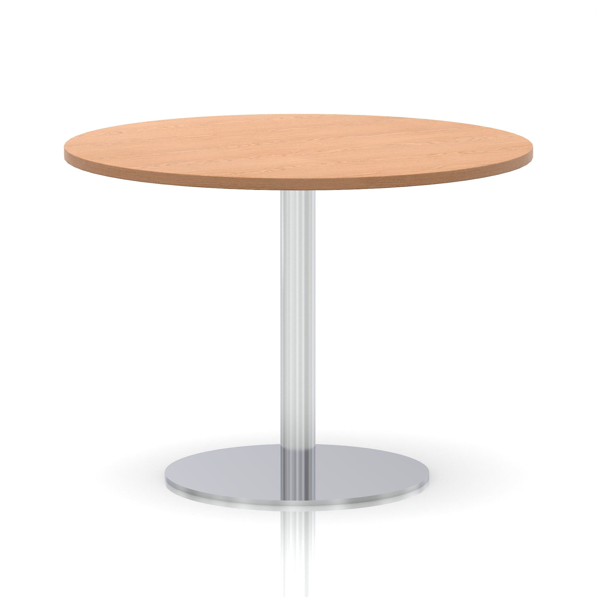 Italia Round Poseur Table Silver Leg