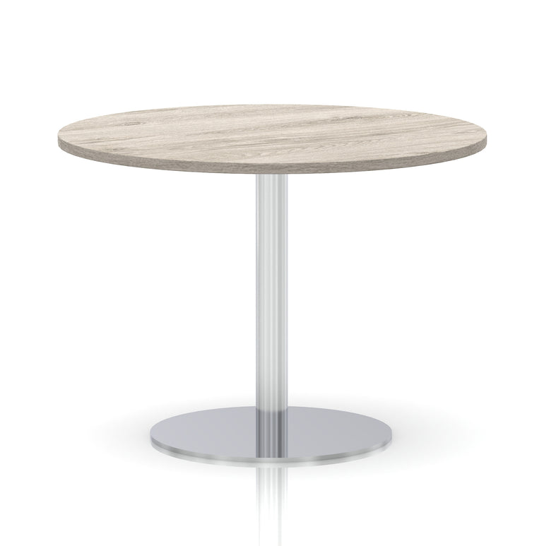 Italia Round Poseur Table Silver Leg