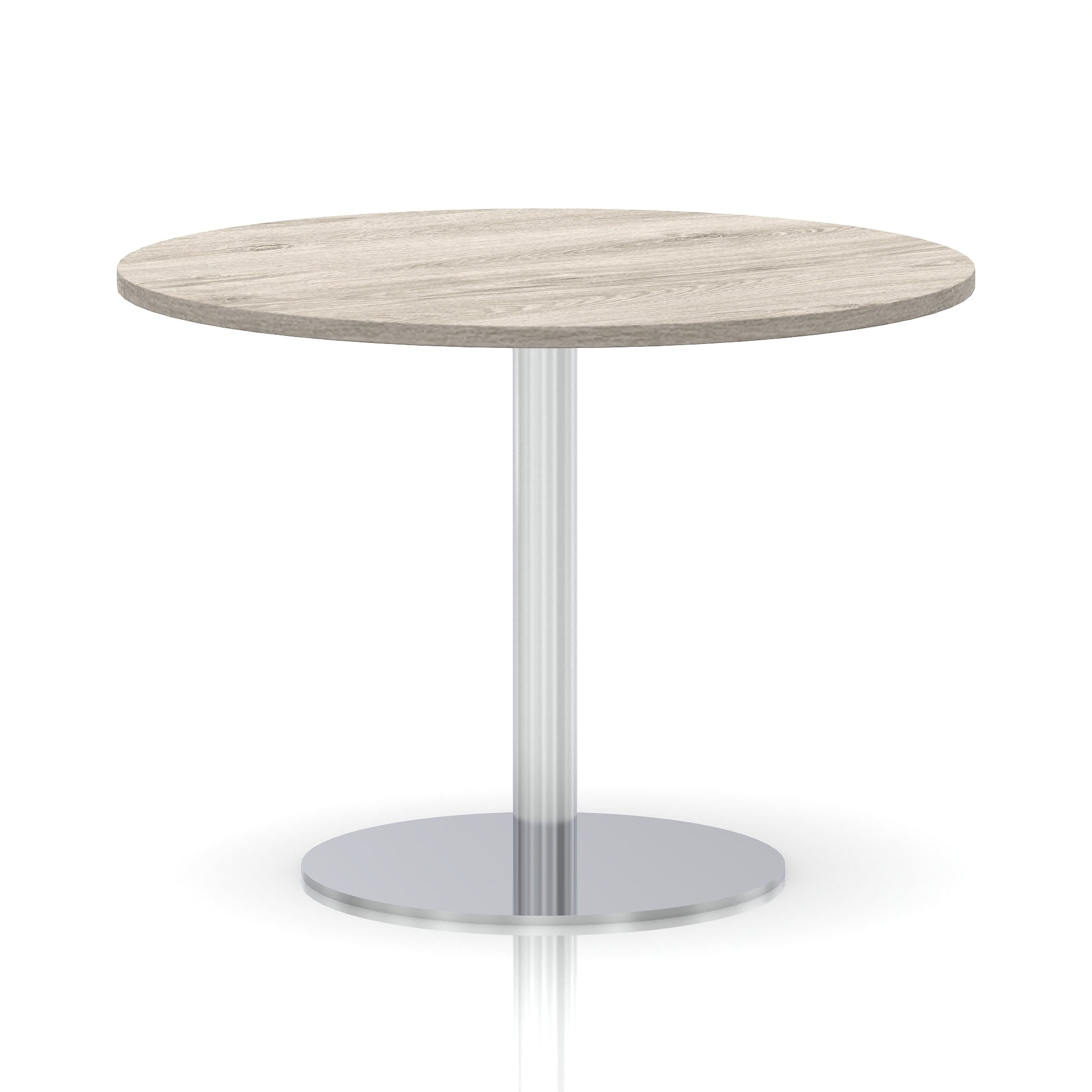 Italia Round Poseur Table Silver Leg