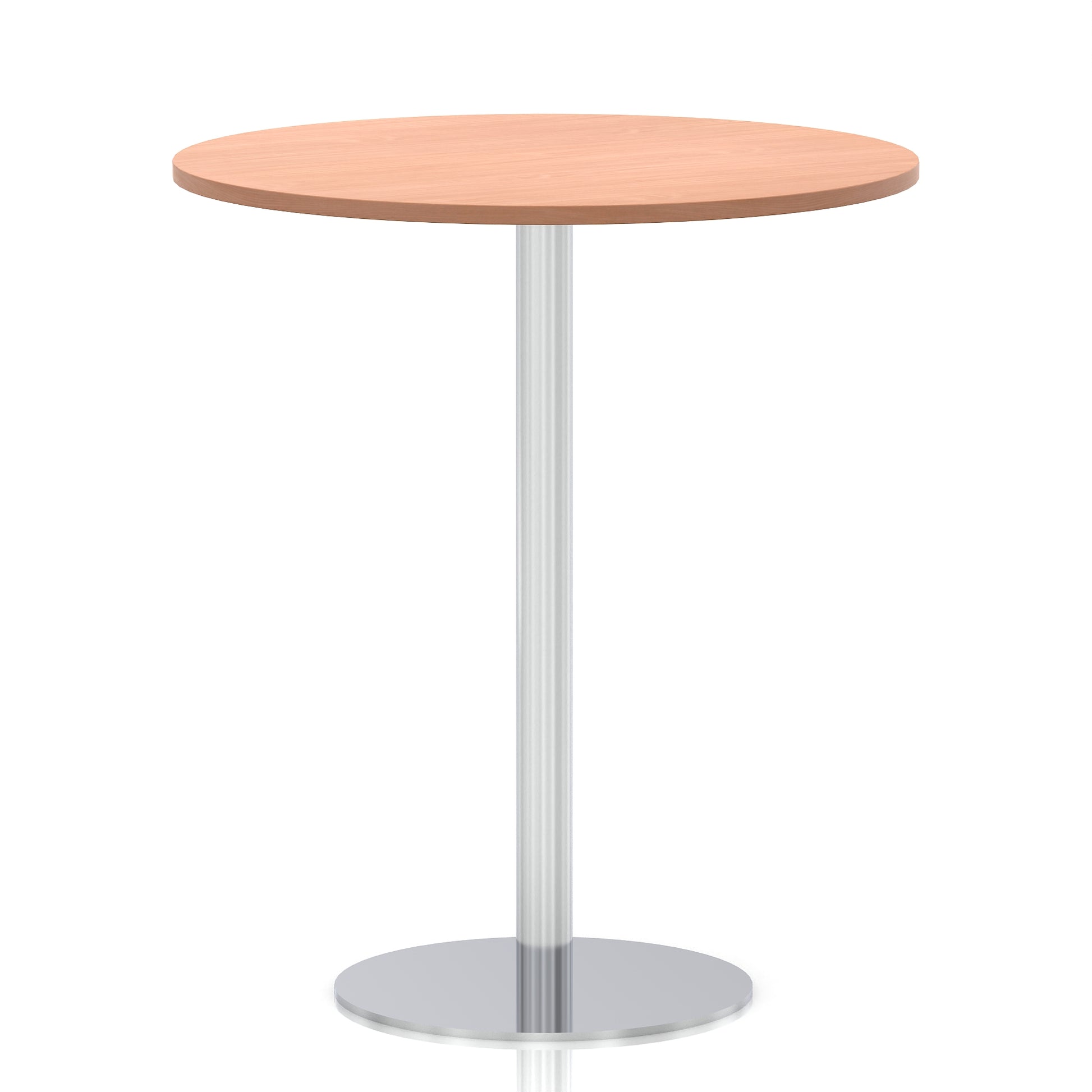 Italia Round Poseur Table Silver Leg