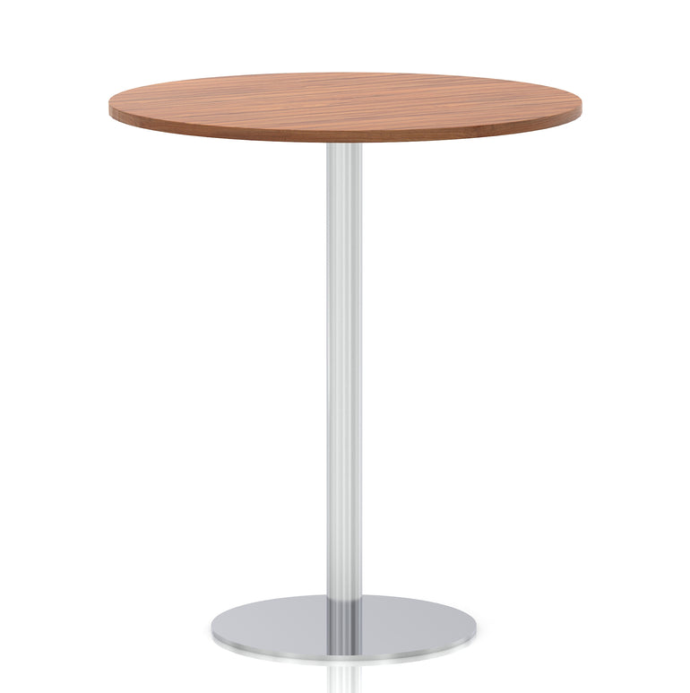 Italia Round Poseur Table Silver Leg