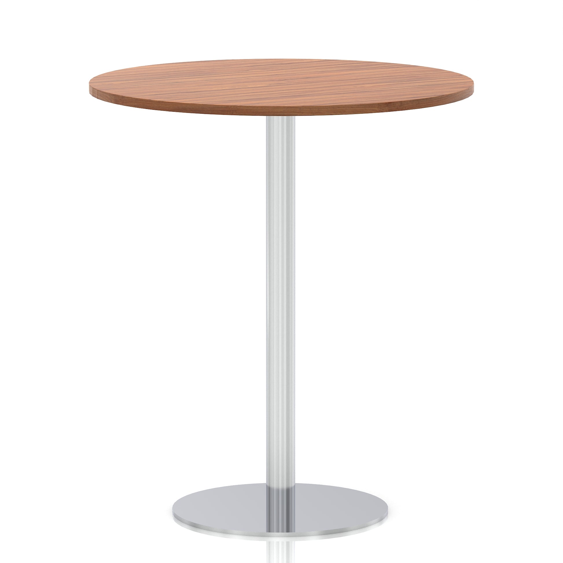 Italia Round Poseur Table Silver Leg