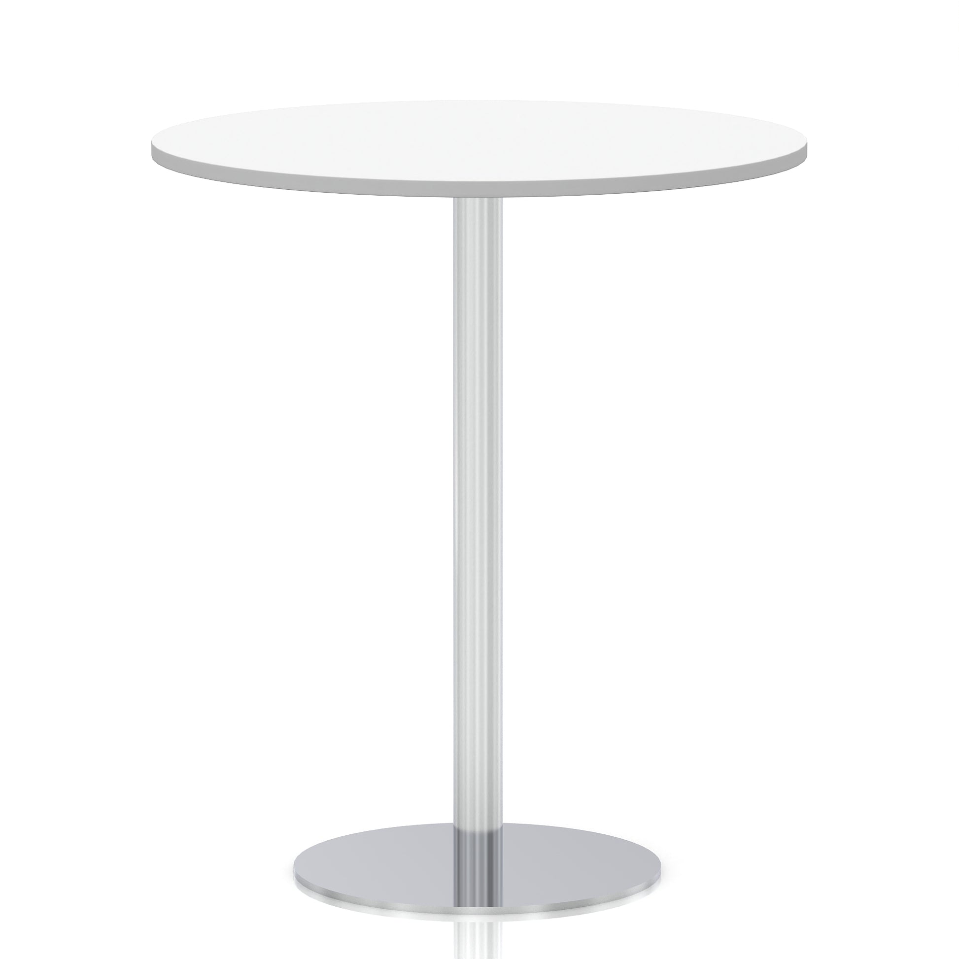 Italia Round Poseur Table Silver Leg