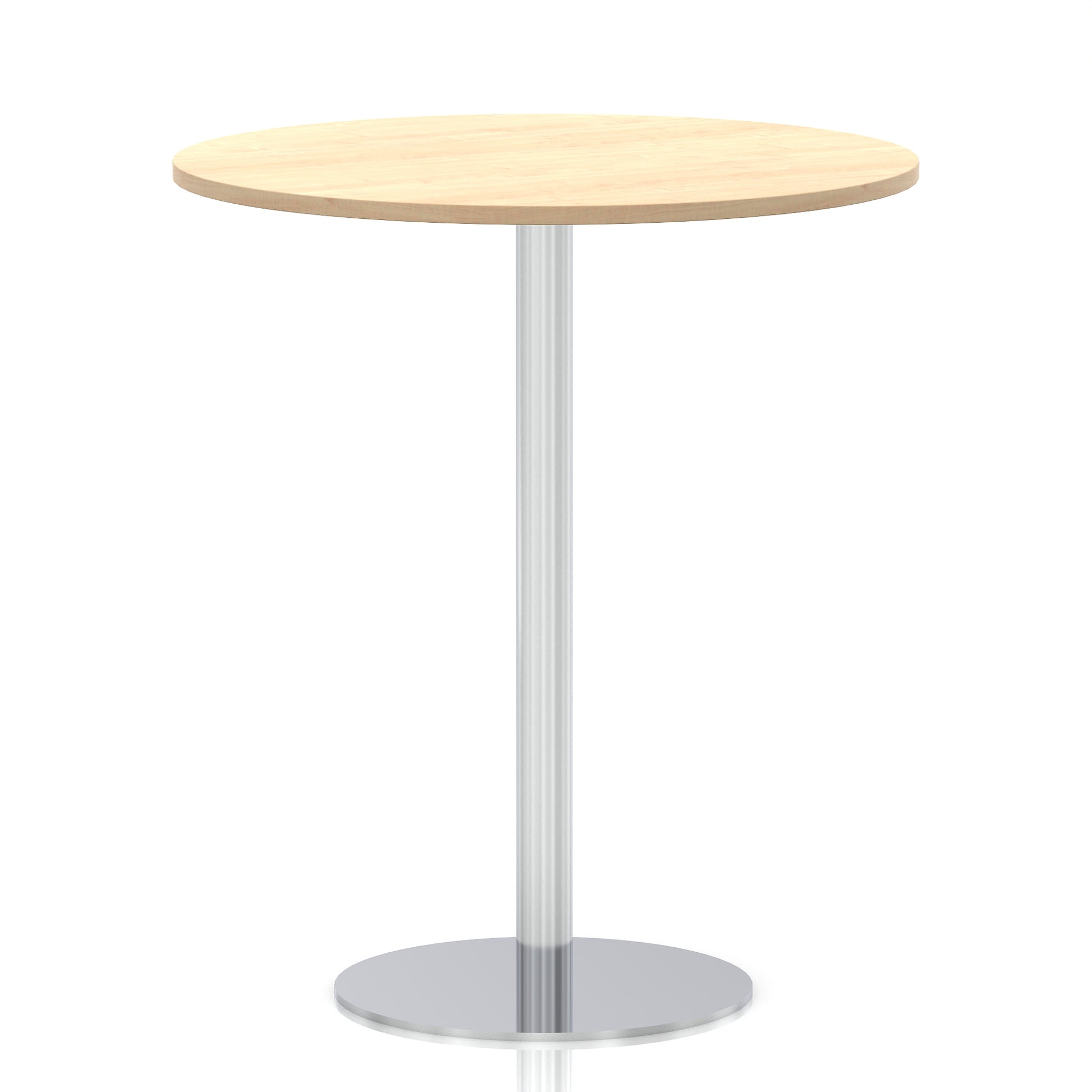 Italia Round Poseur Table Silver Leg