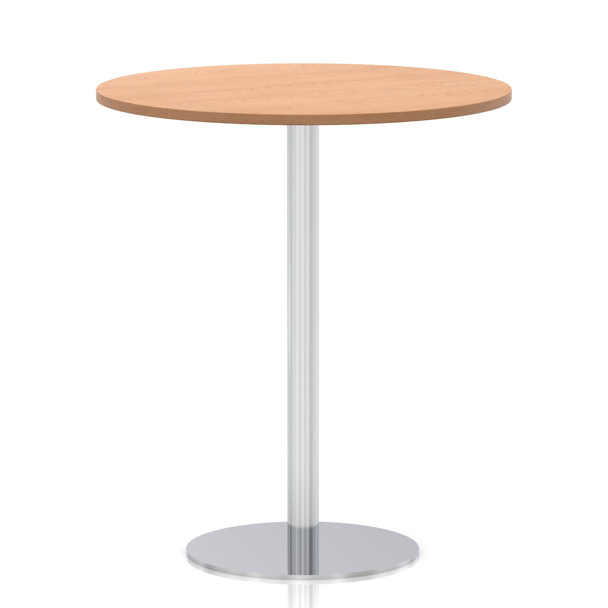 Italia Round Poseur Table Silver Leg