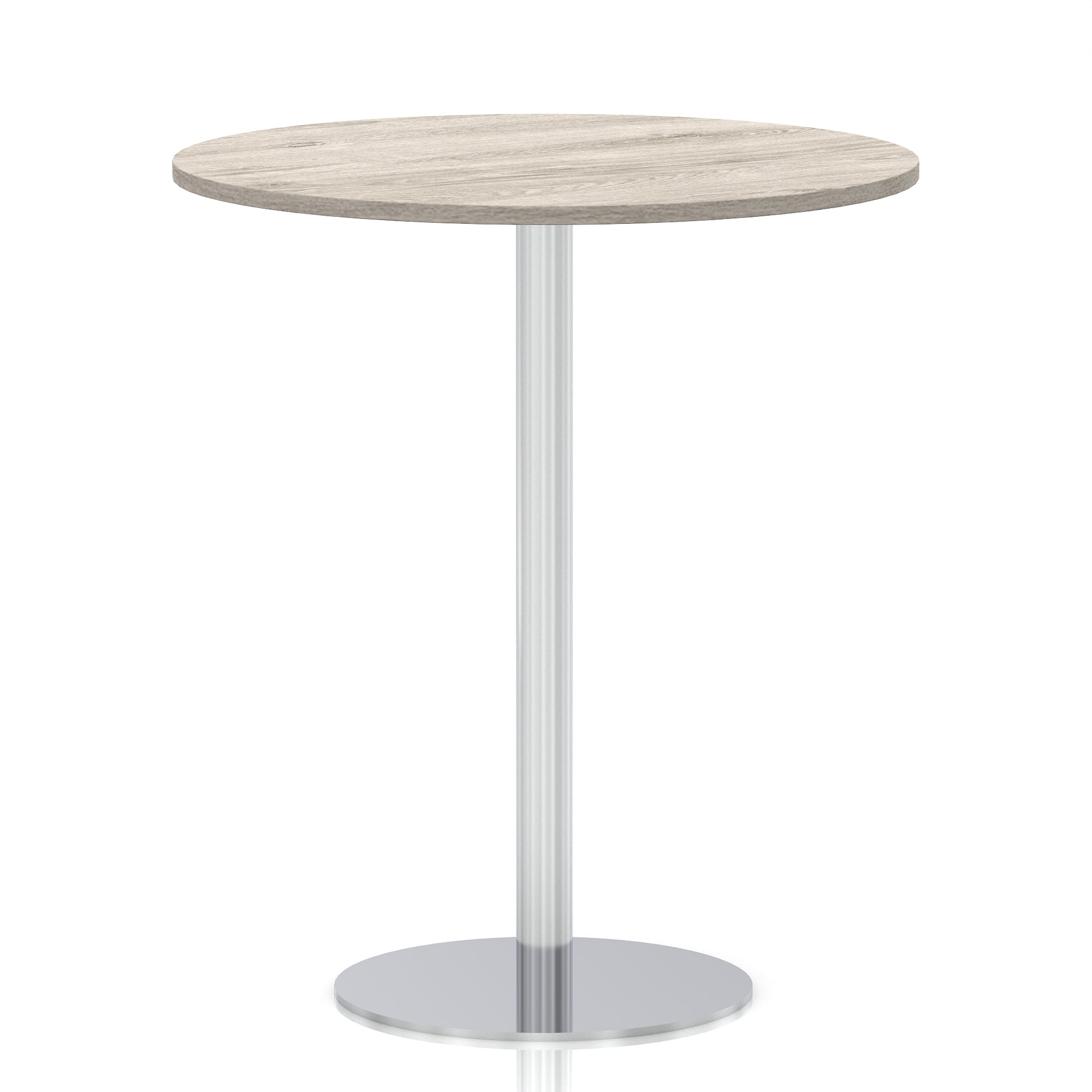 Italia Round Poseur Table Silver Leg