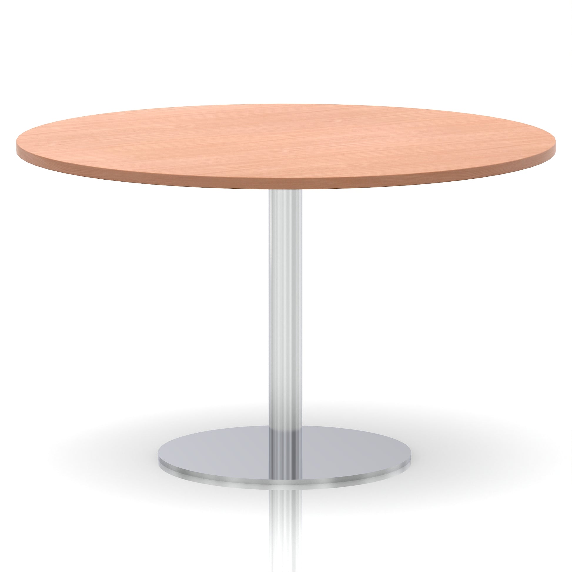 Italia Round Poseur Table Silver Leg