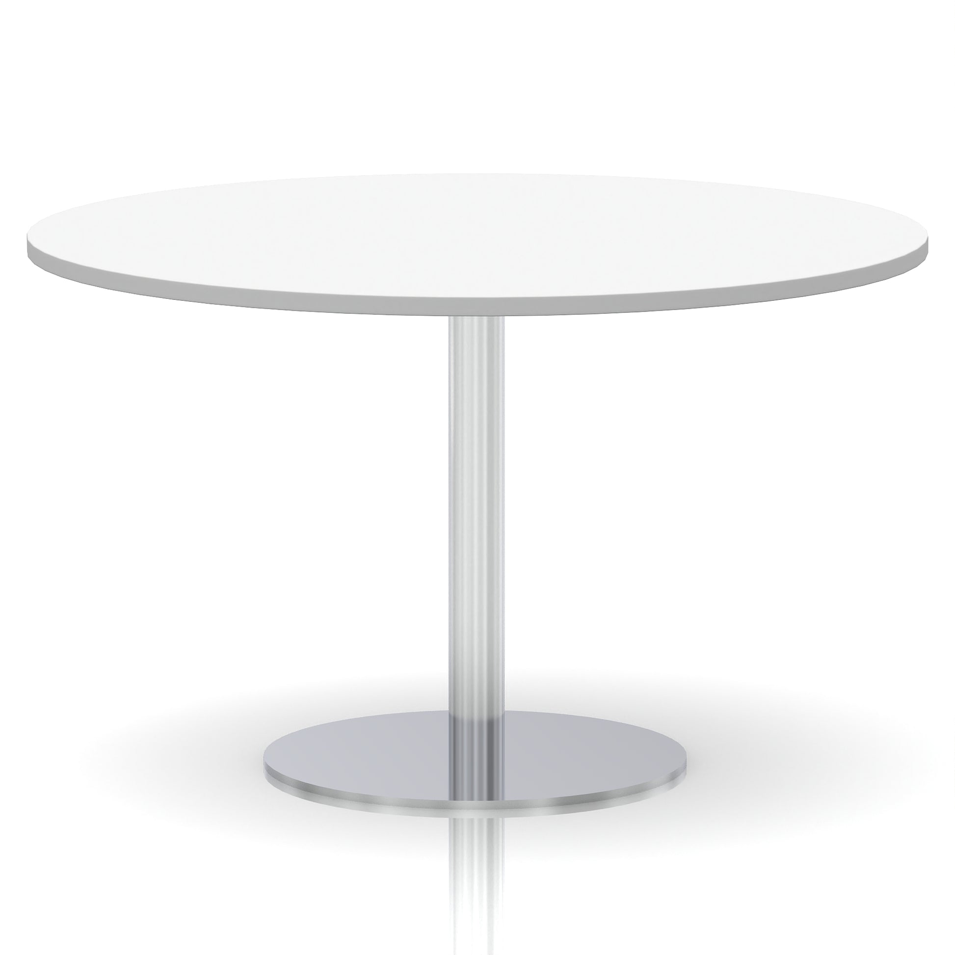 Italia Round Poseur Table Silver Leg