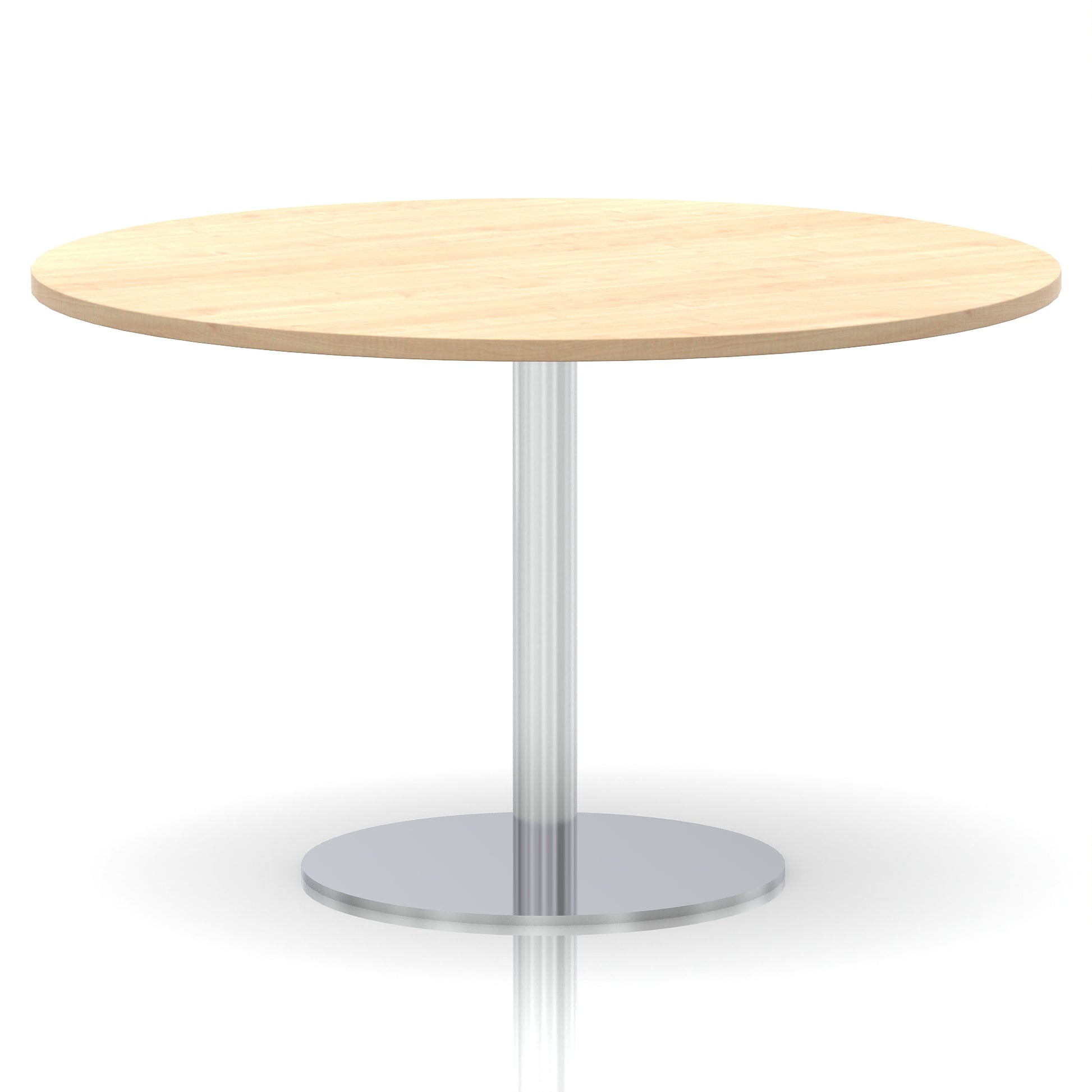 Italia Round Poseur Table Silver Leg