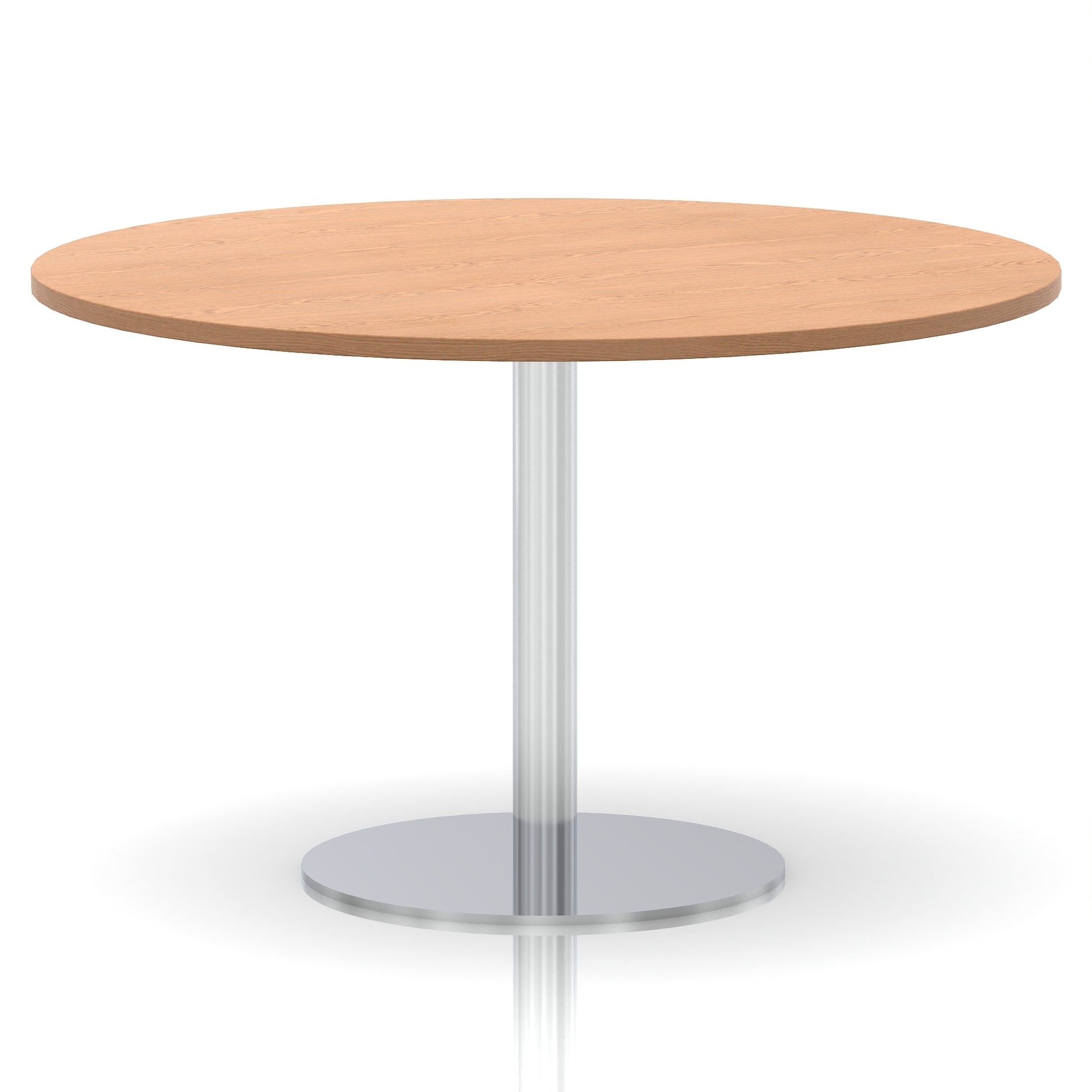 Italia Round Poseur Table Silver Leg