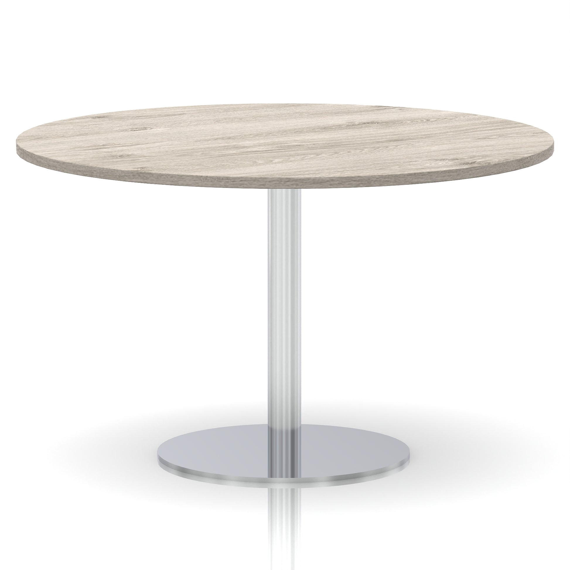Italia Round Poseur Table Silver Leg