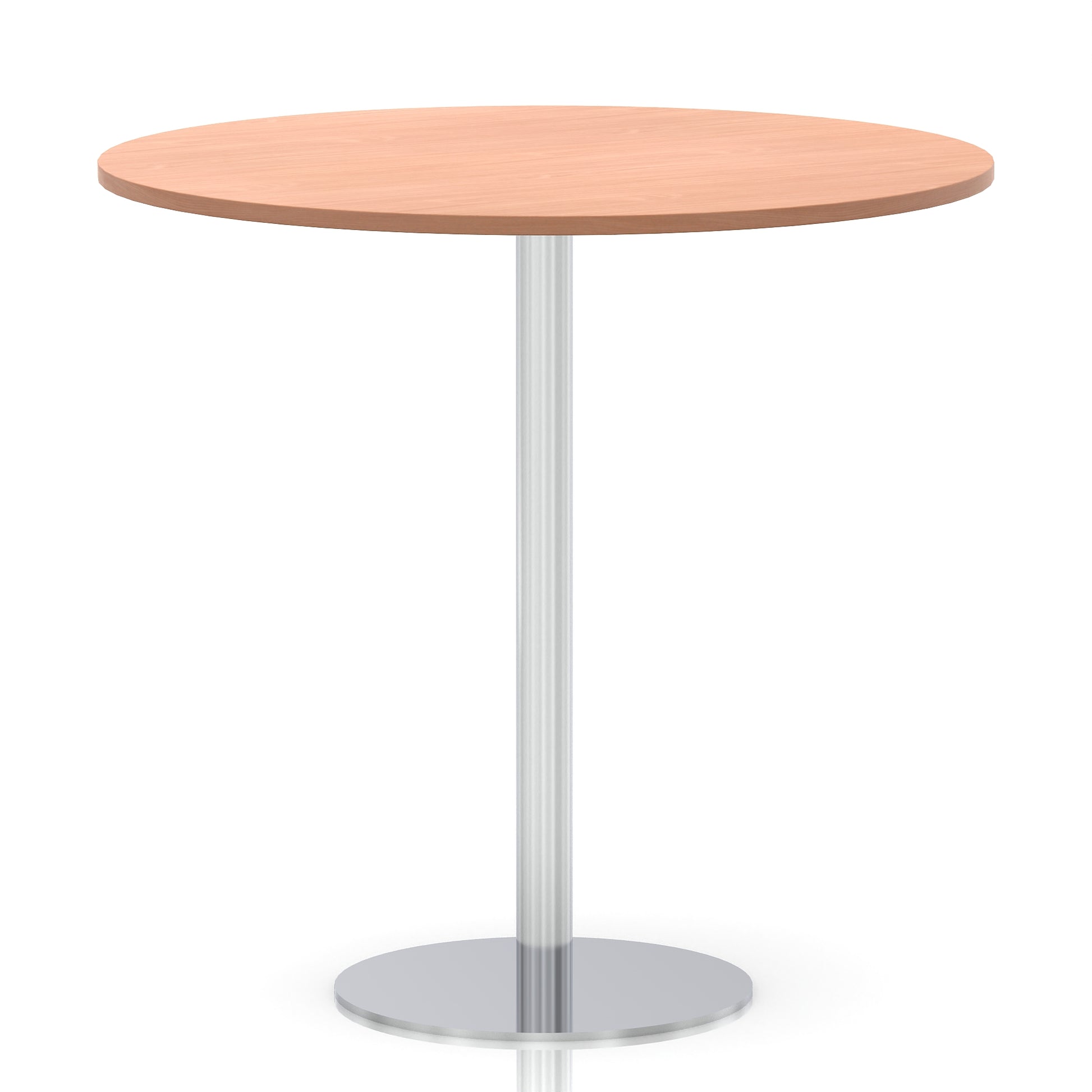 Italia Round Poseur Table Silver Leg