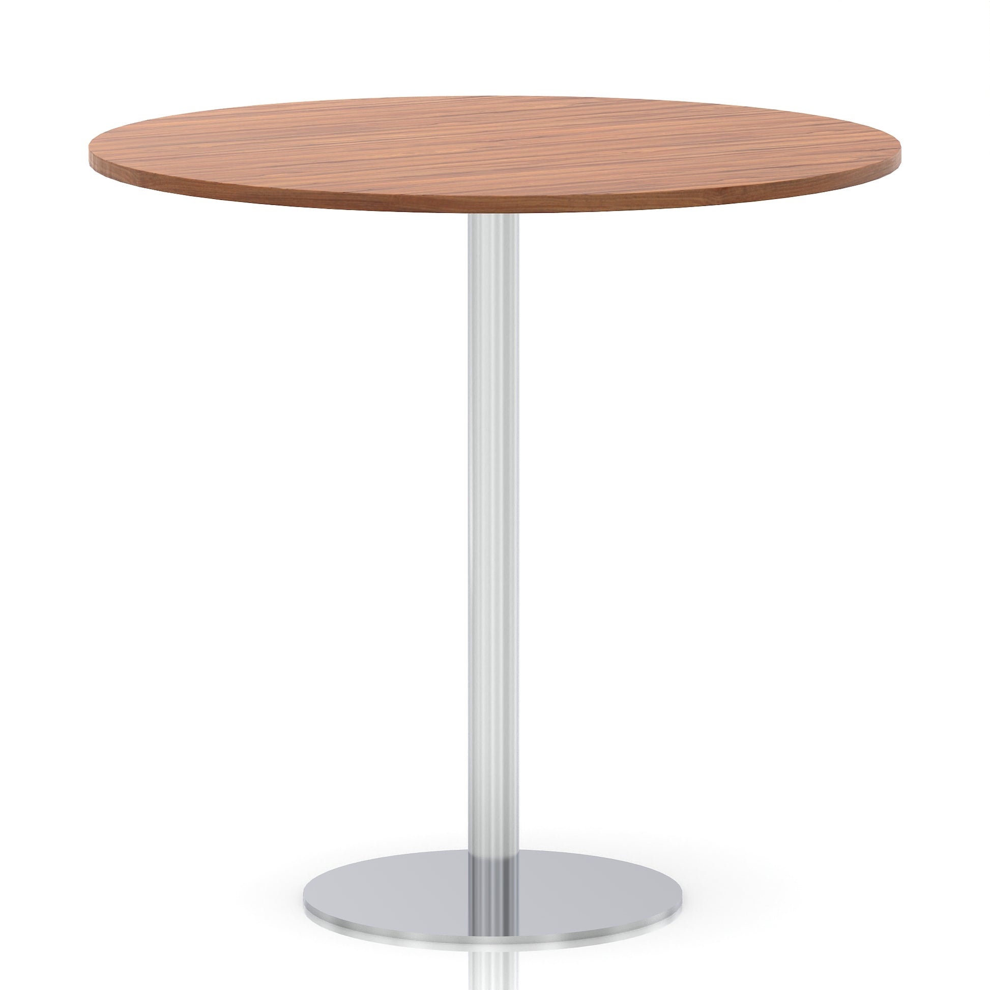 Italia Round Poseur Table Silver Leg