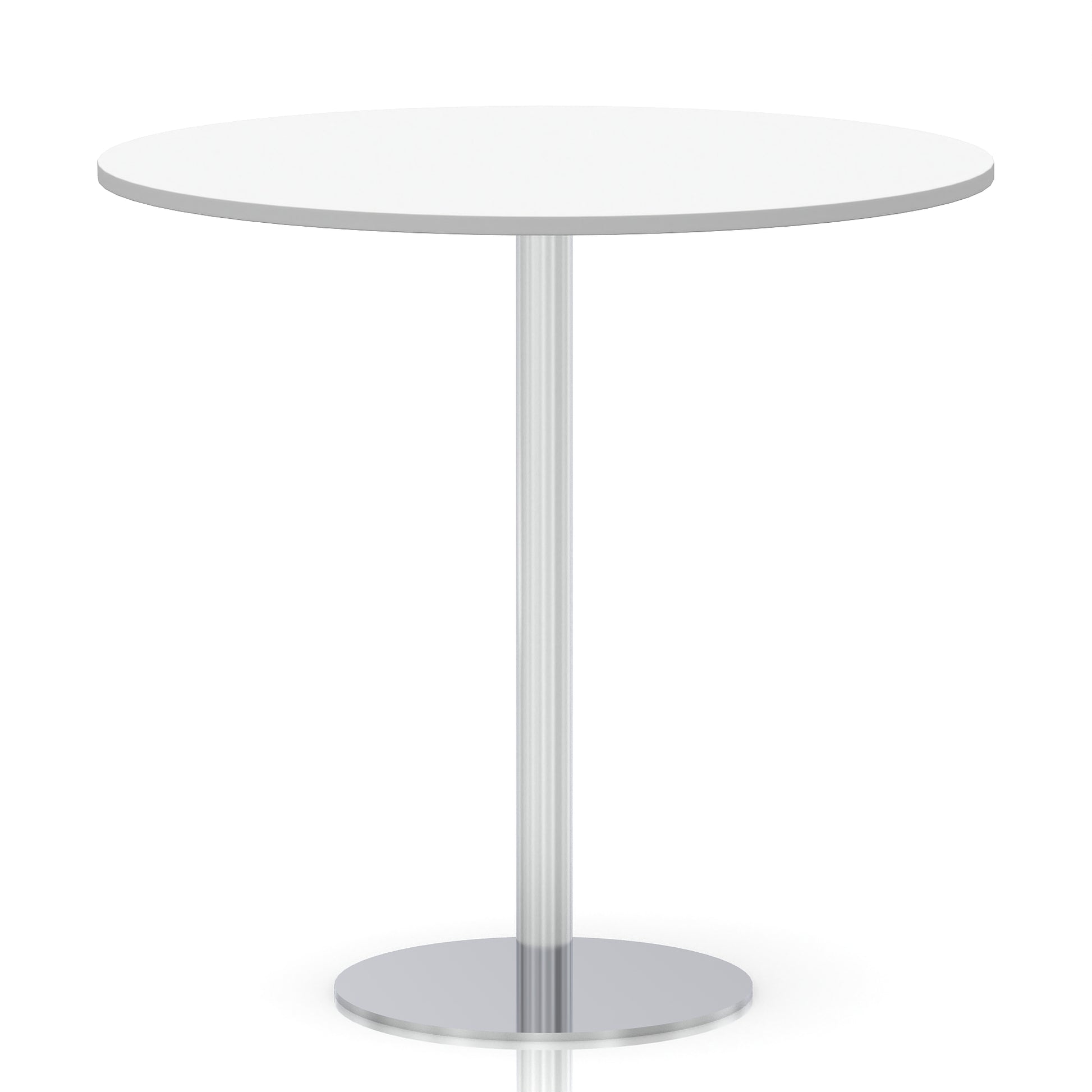 Italia Round Poseur Table Silver Leg