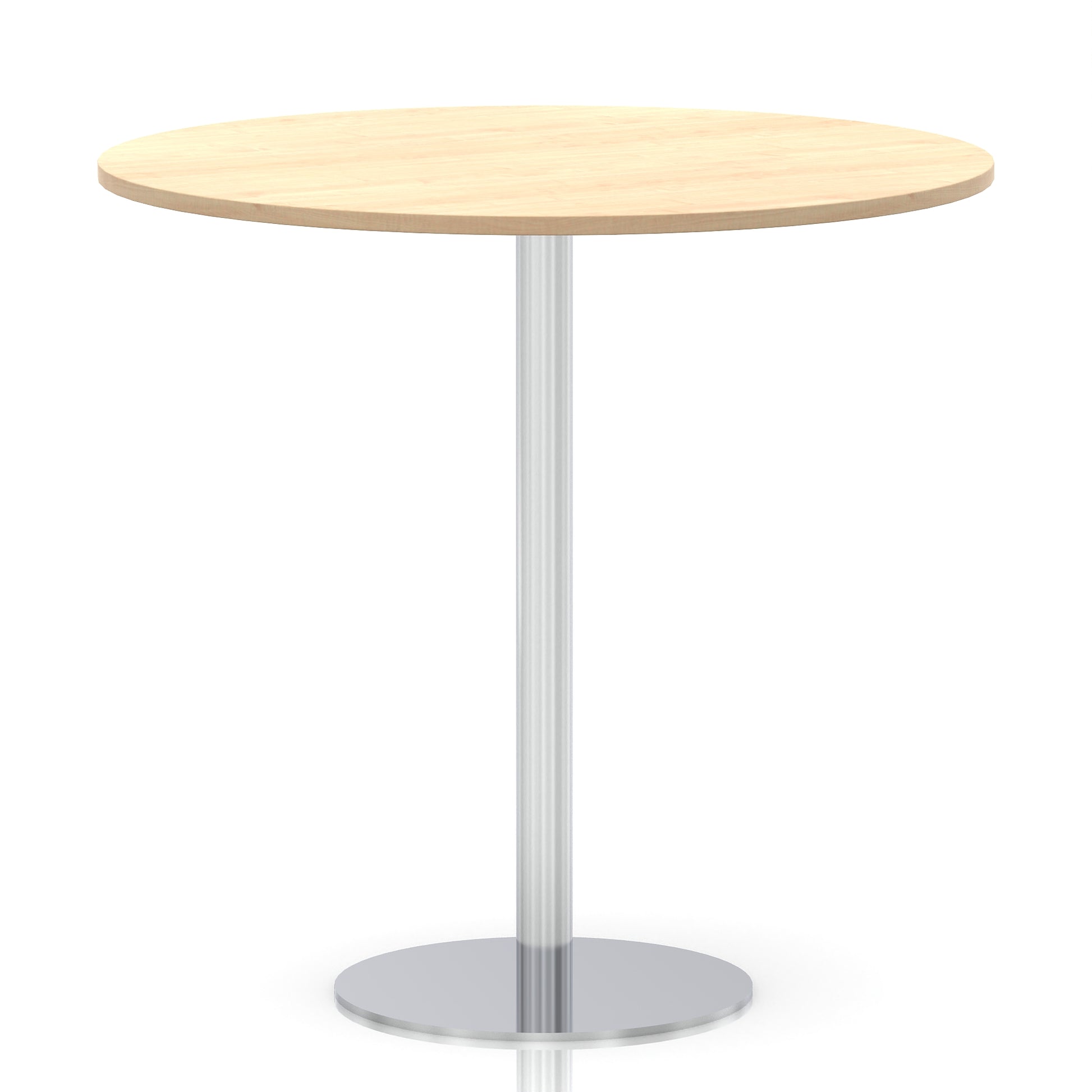 Italia Round Poseur Table Silver Leg
