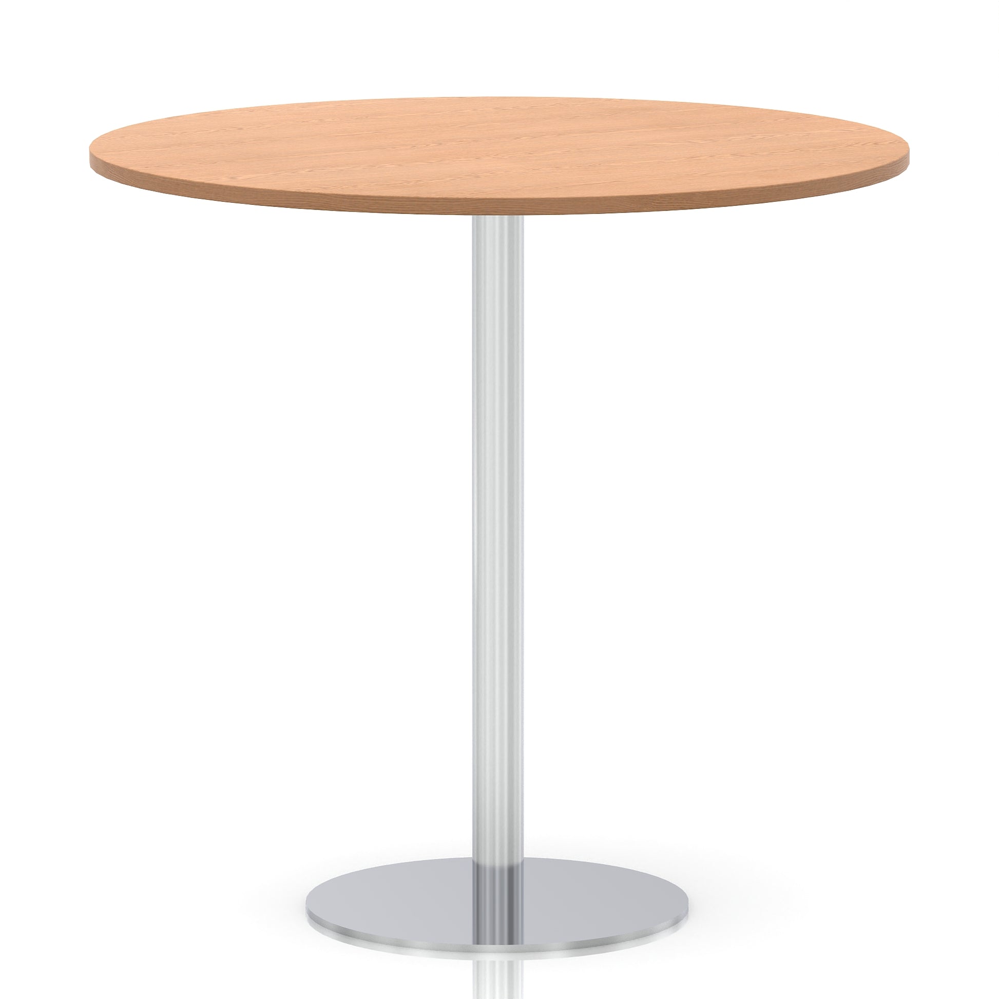 Italia Round Poseur Table Silver Leg