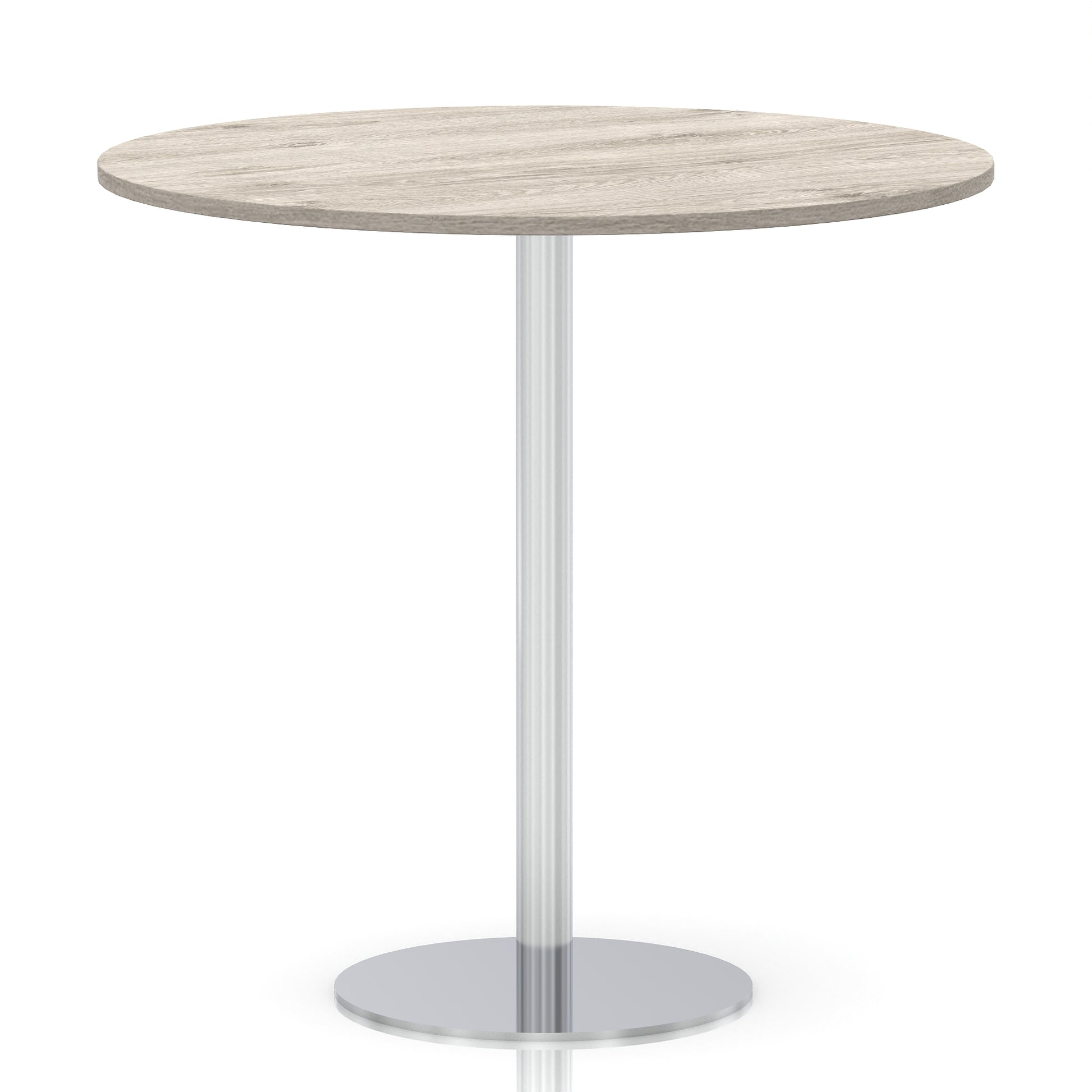 Italia Round Poseur Table Silver Leg