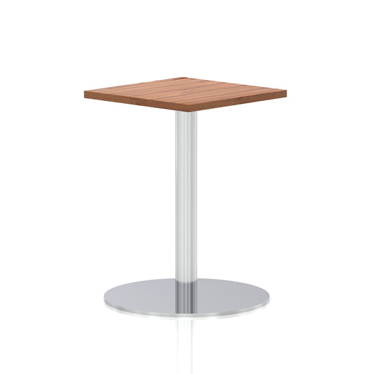 Italia Square Poseur Table Silver Leg