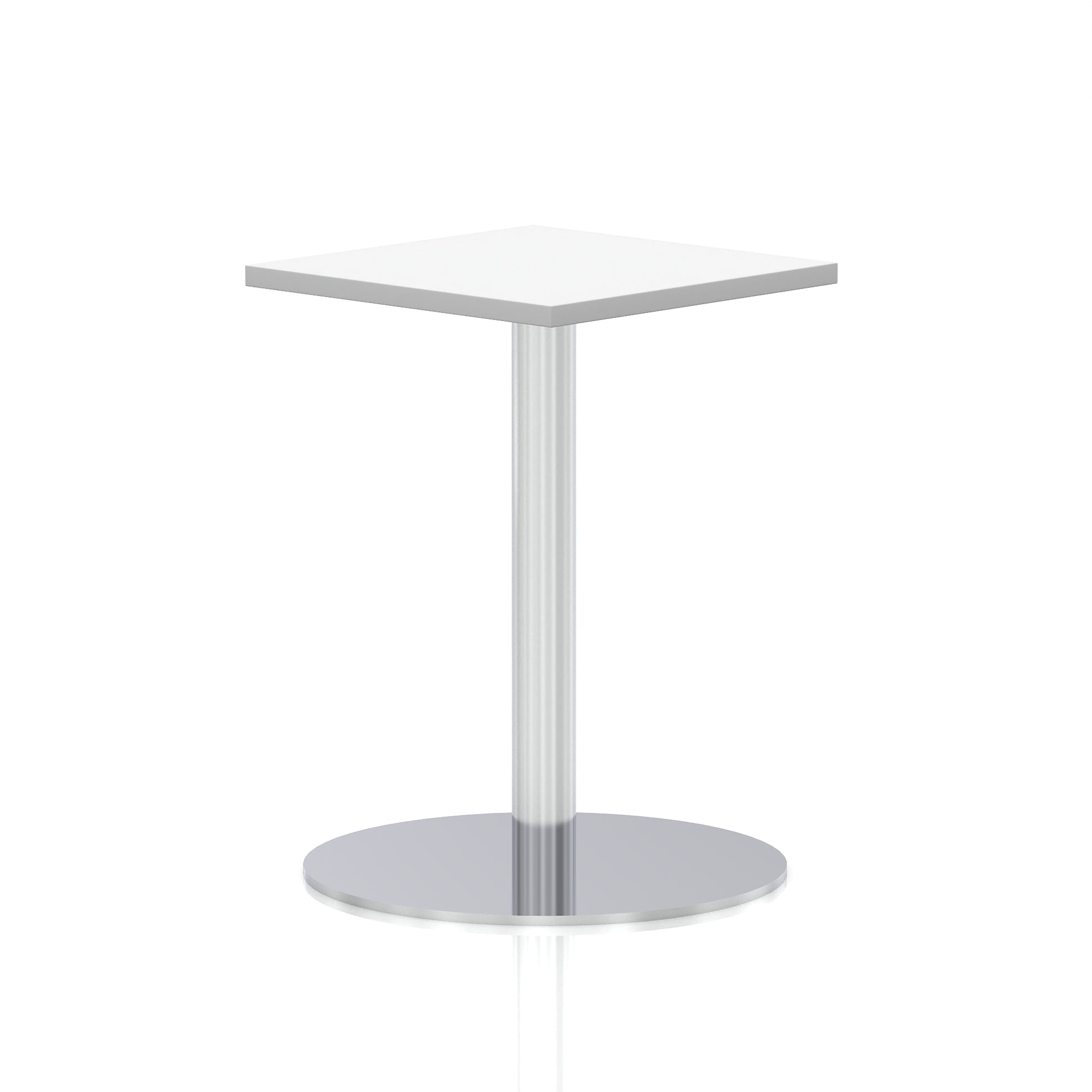 Italia Square Poseur Table Silver Leg