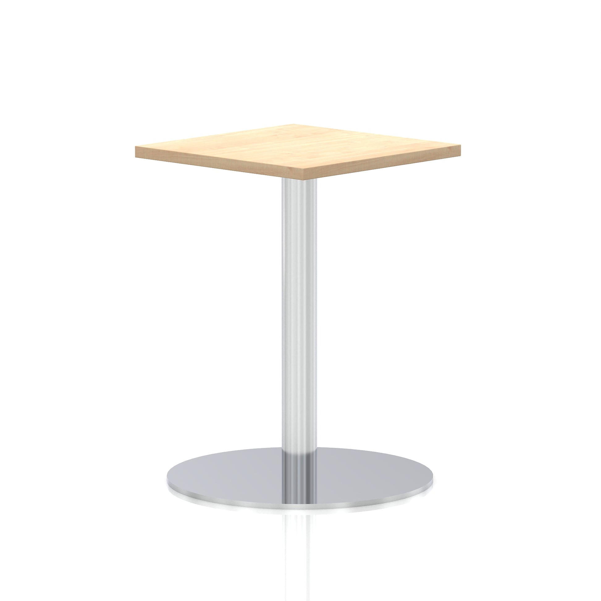 Italia Square Poseur Table Silver Leg