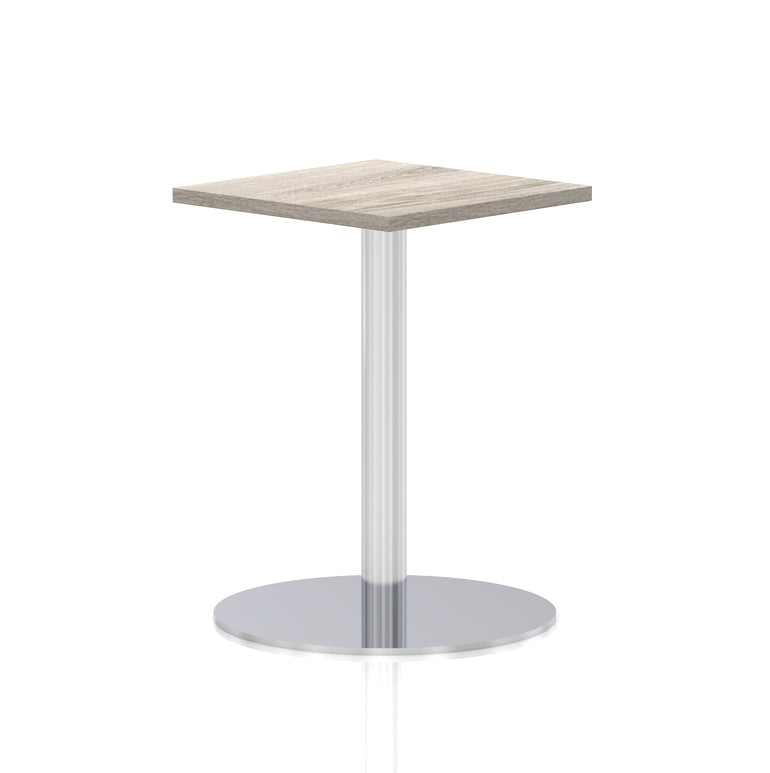 Italia Square Poseur Table Silver Leg