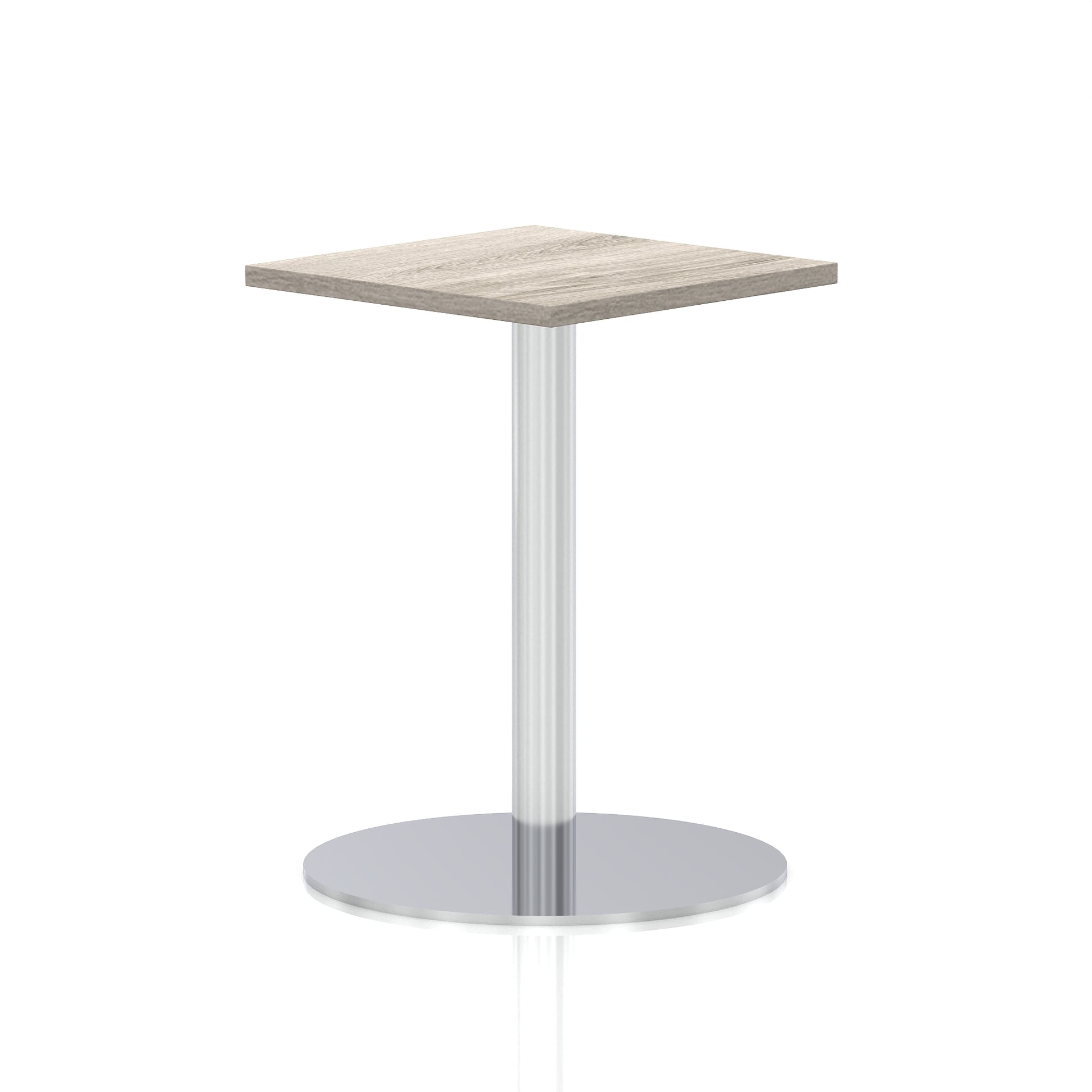 Italia Square Poseur Table Silver Leg