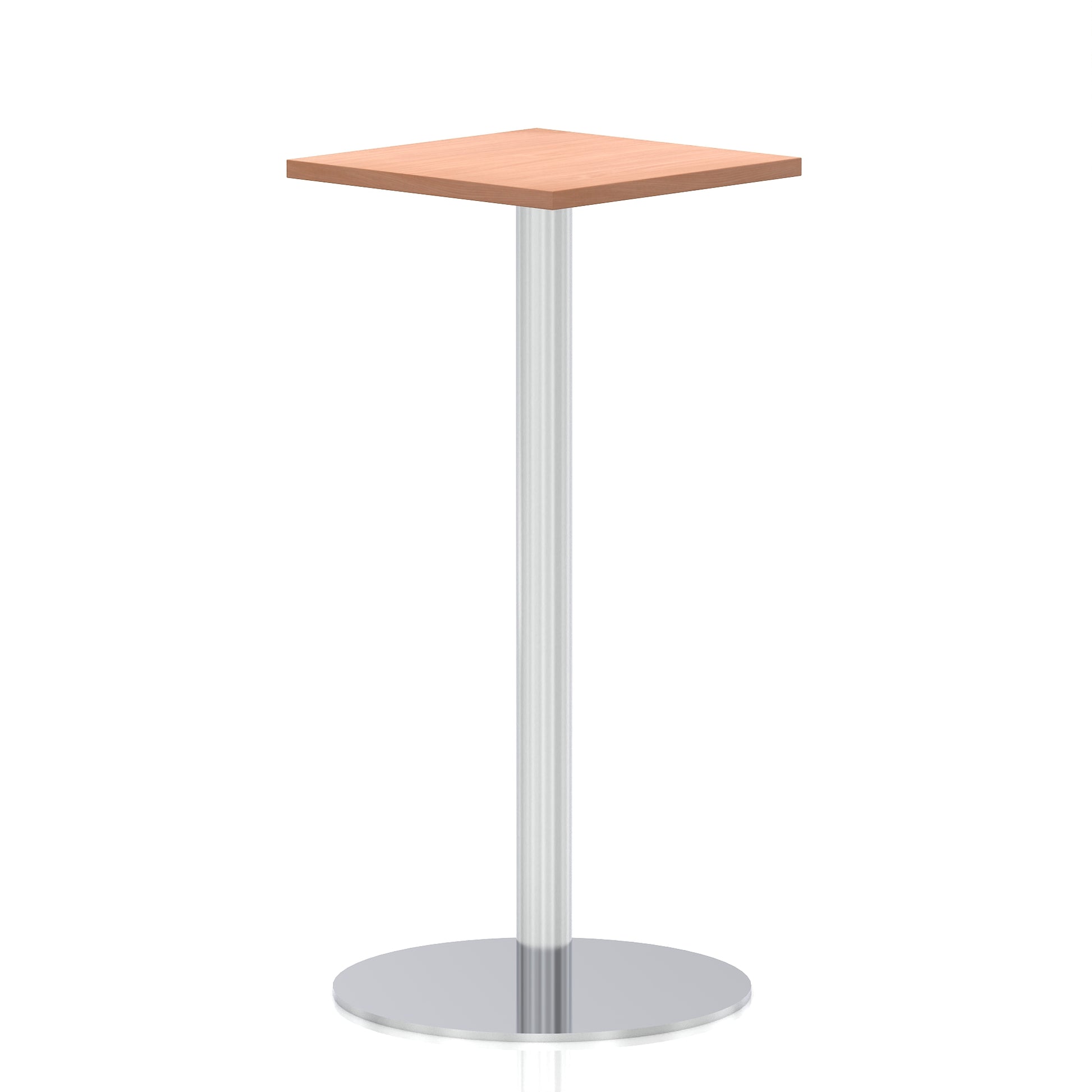 Italia Square Poseur Table Silver Leg