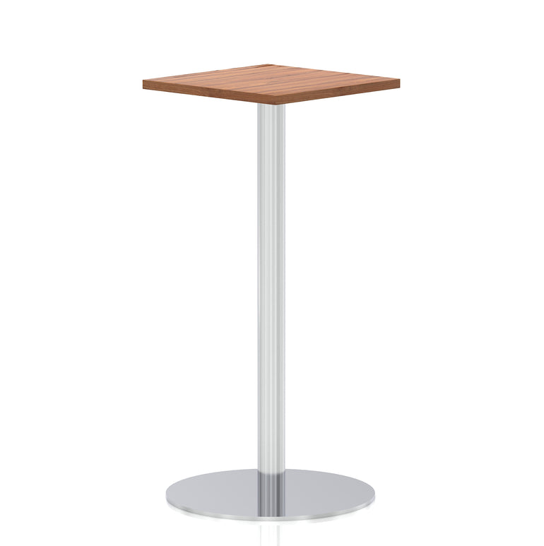 Italia Square Poseur Table Silver Leg