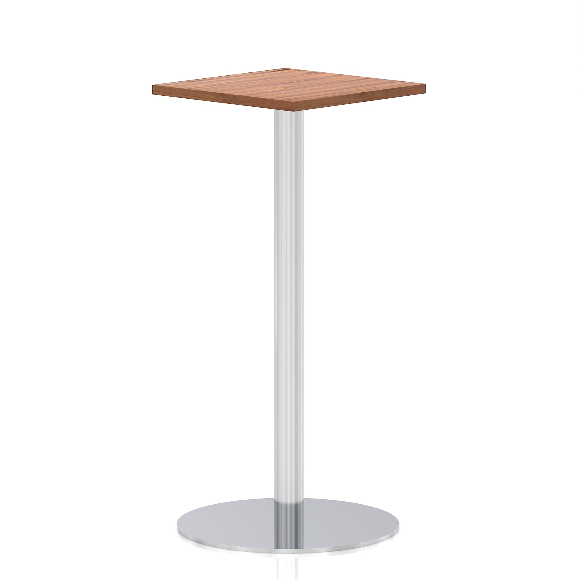 Italia Square Poseur Table Silver Leg