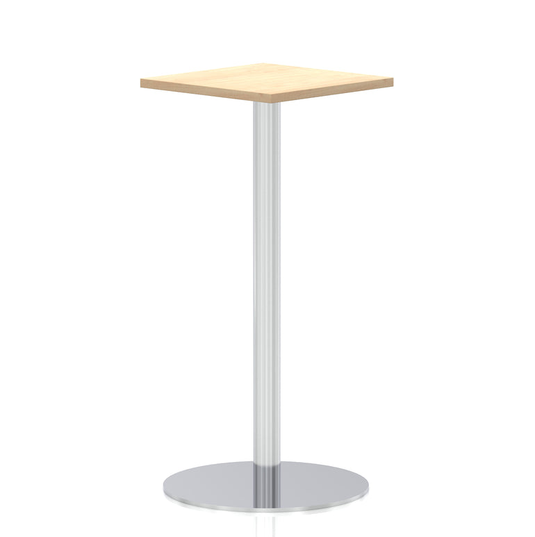 Italia Square Poseur Table Silver Leg