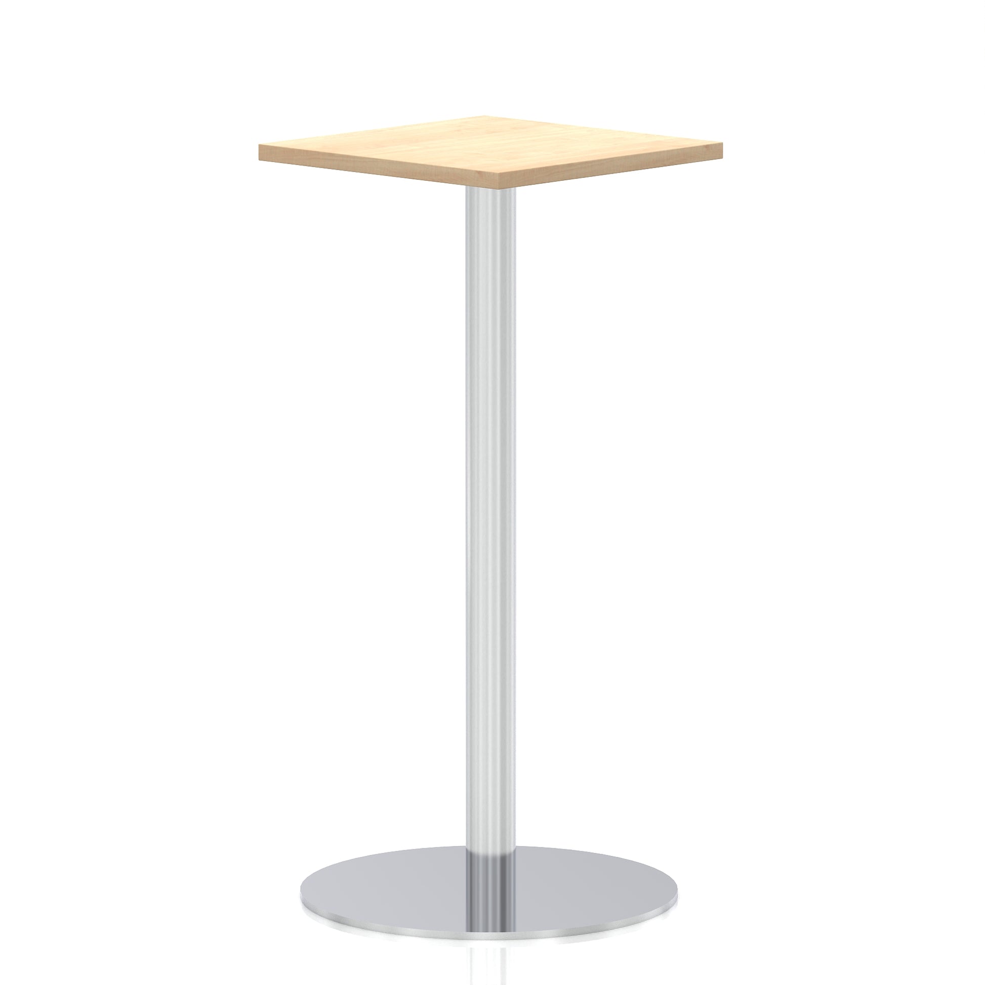 Italia Square Poseur Table Silver Leg