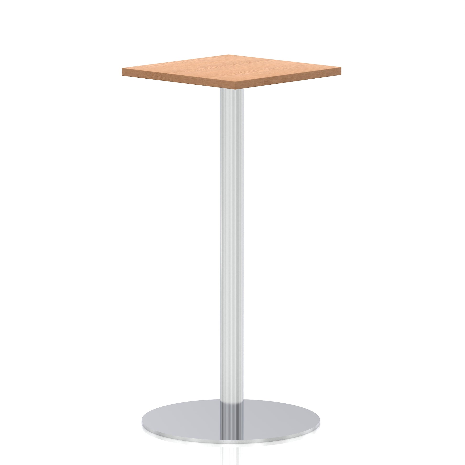 Italia Square Poseur Table Silver Leg