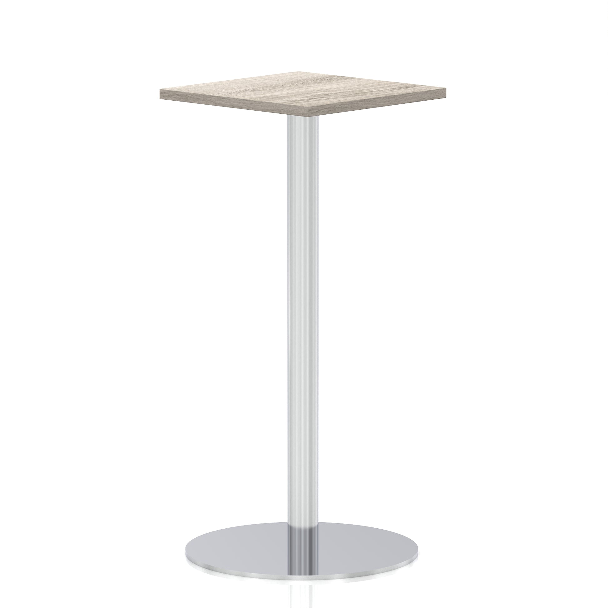 Italia Square Poseur Table Silver Leg