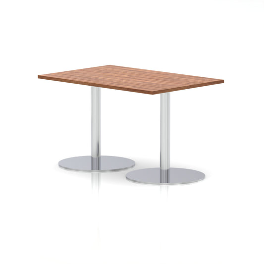 Italia Rectangular Poseur Table Silver Leg